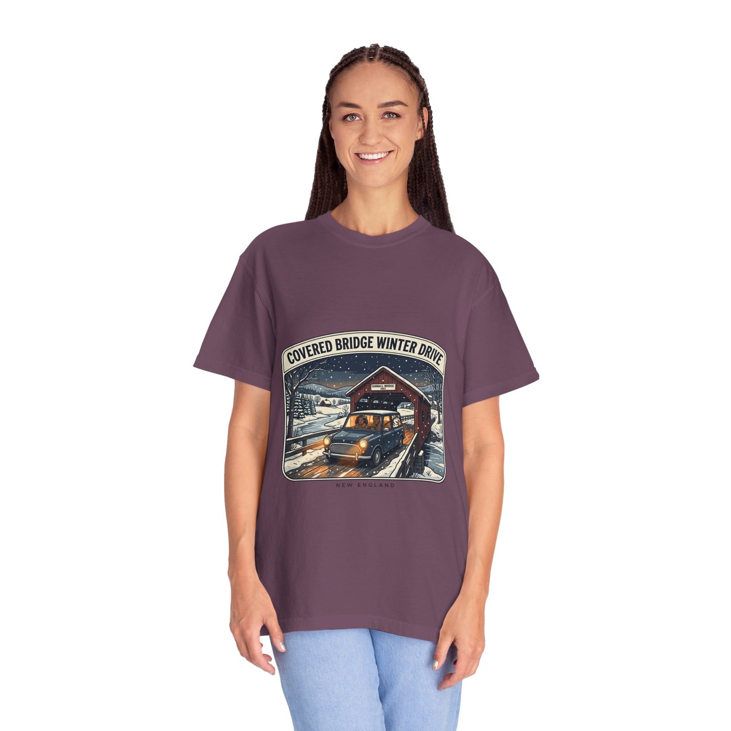 Covered Bridge Winter Drive T-Shirt