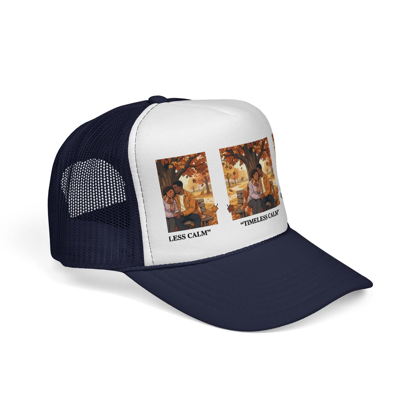 Trucker Cap — "Timeless Calm" Autumn Couple Vintage Patch
