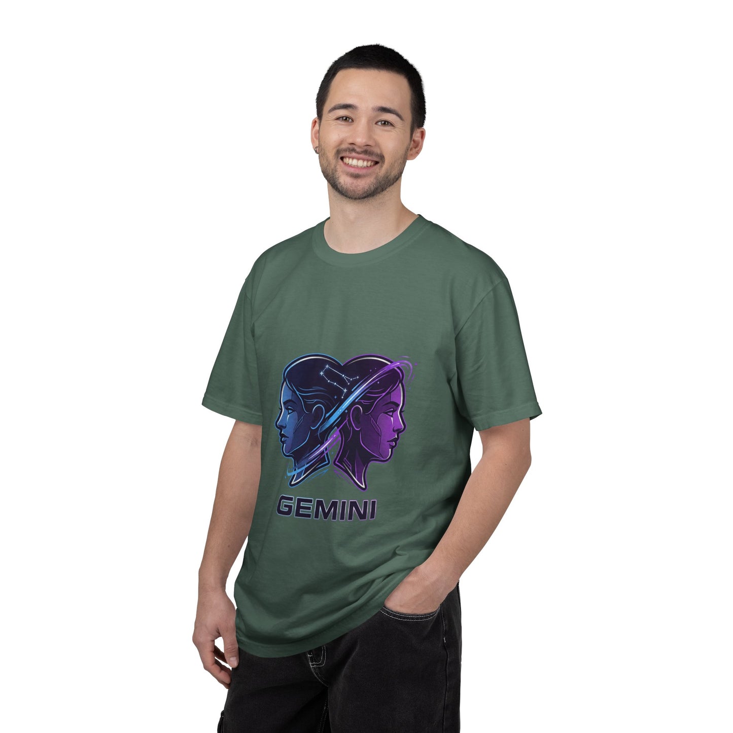 Gemini Zodiac T‑Shirt — Dual Faces Astrology Tee