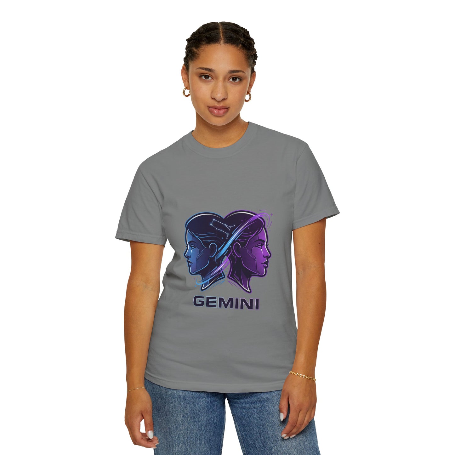 Gemini Zodiac T‑Shirt — Dual Faces Astrology Tee
