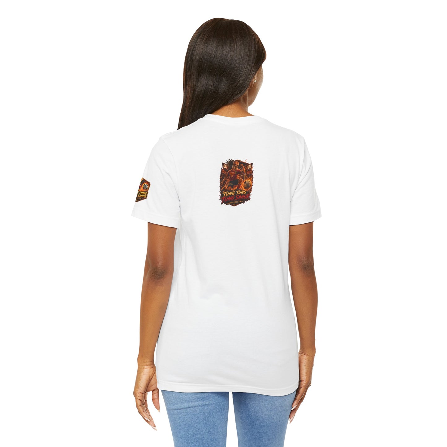 Tung Tung Tung Sahur Soccer Kick Firestorm Graphic Tee — ‘Goal’ Animated Kick Design