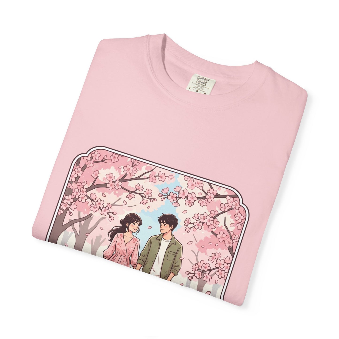 Spring in Japan T-Shirt — Cherry Blossom Couple Graphic Tee