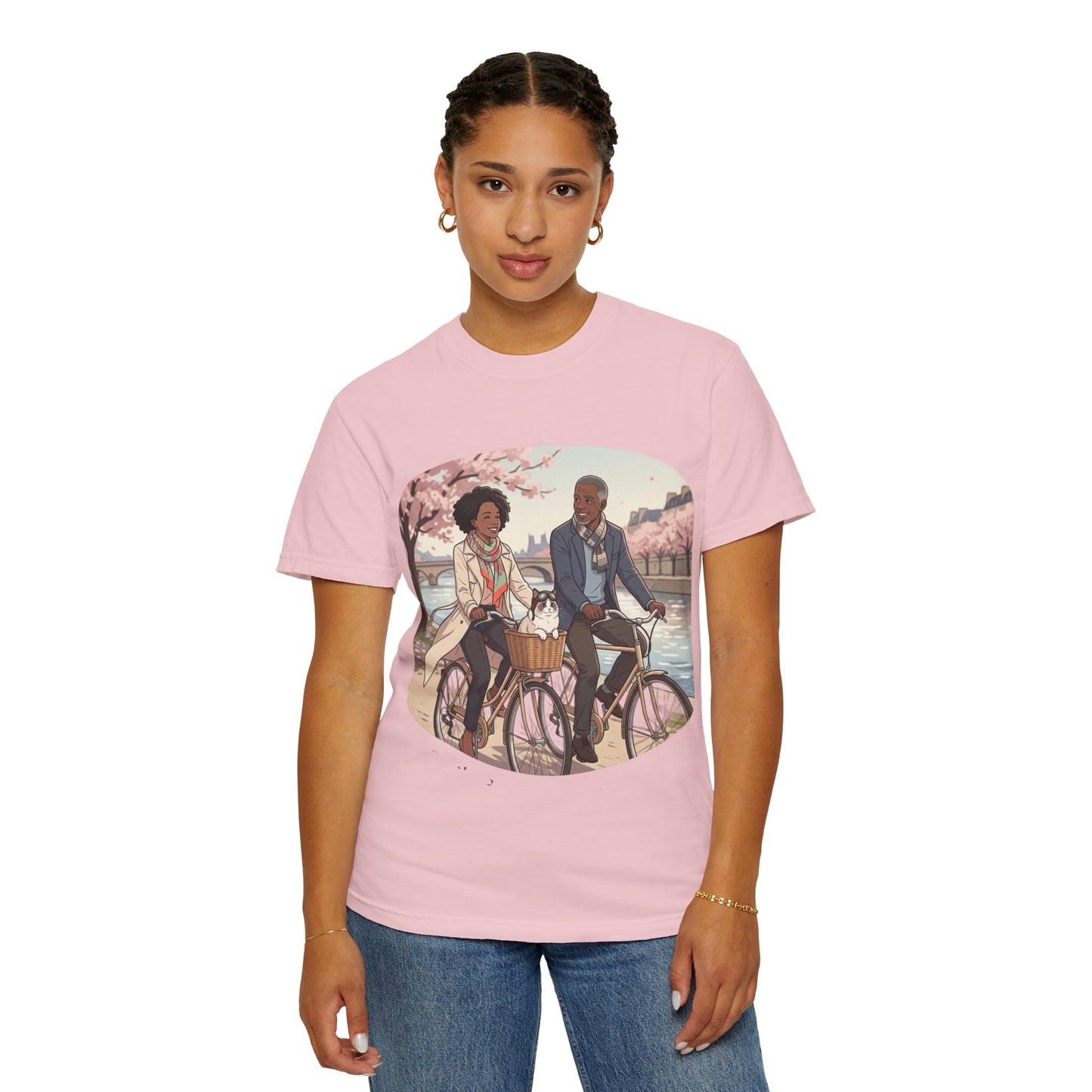 Couples Cherry Blossom Bike Ride T-Shirt