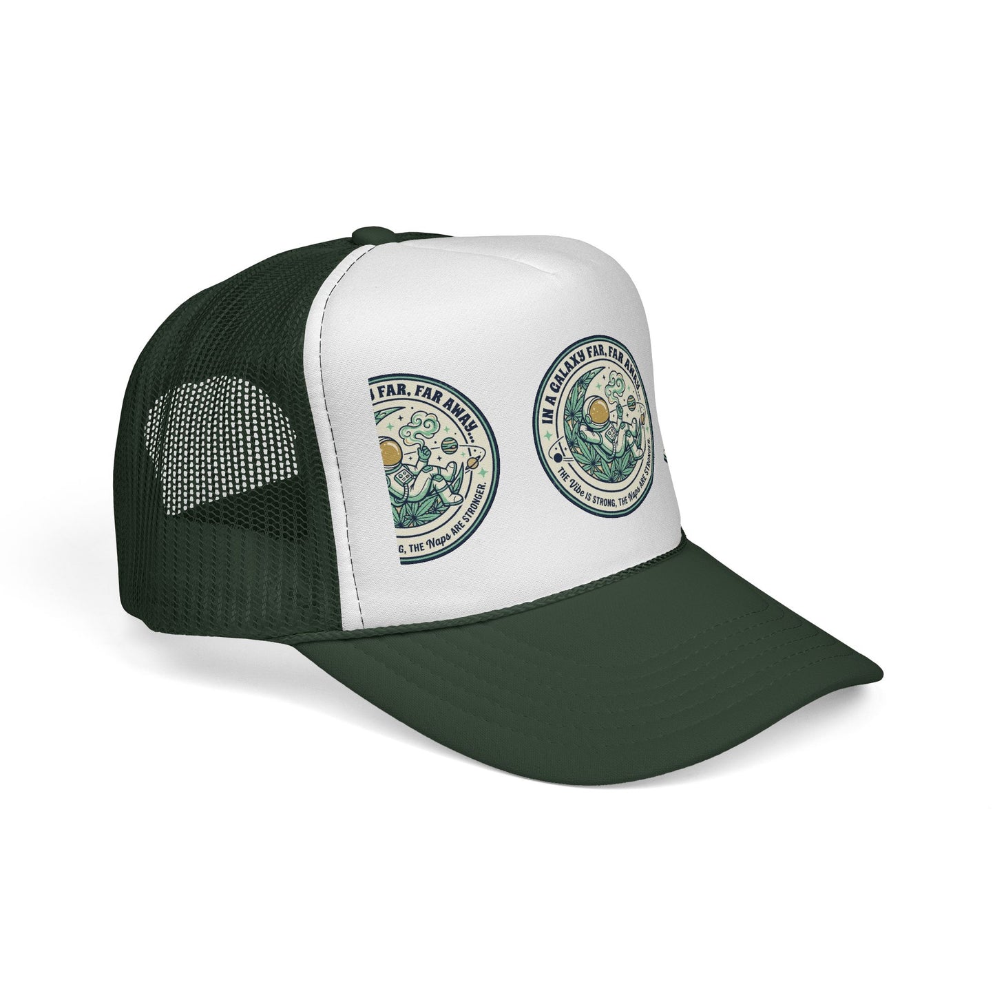 Trucker Cap — Vintage Celestial Patch Design (‘Far, Far, Far Away’ Space Badge)