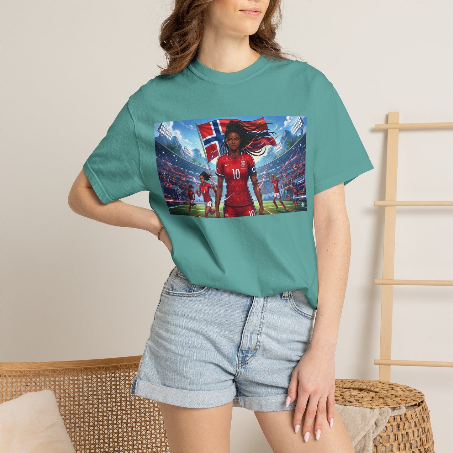 COMMANDER Norway – Female Unisex Garment-Dyed T-shirt