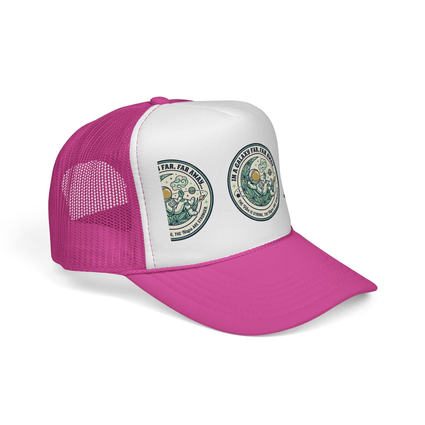 Trucker Cap — Vintage Celestial Patch Design (‘Far, Far, Far Away’ Space Badge)