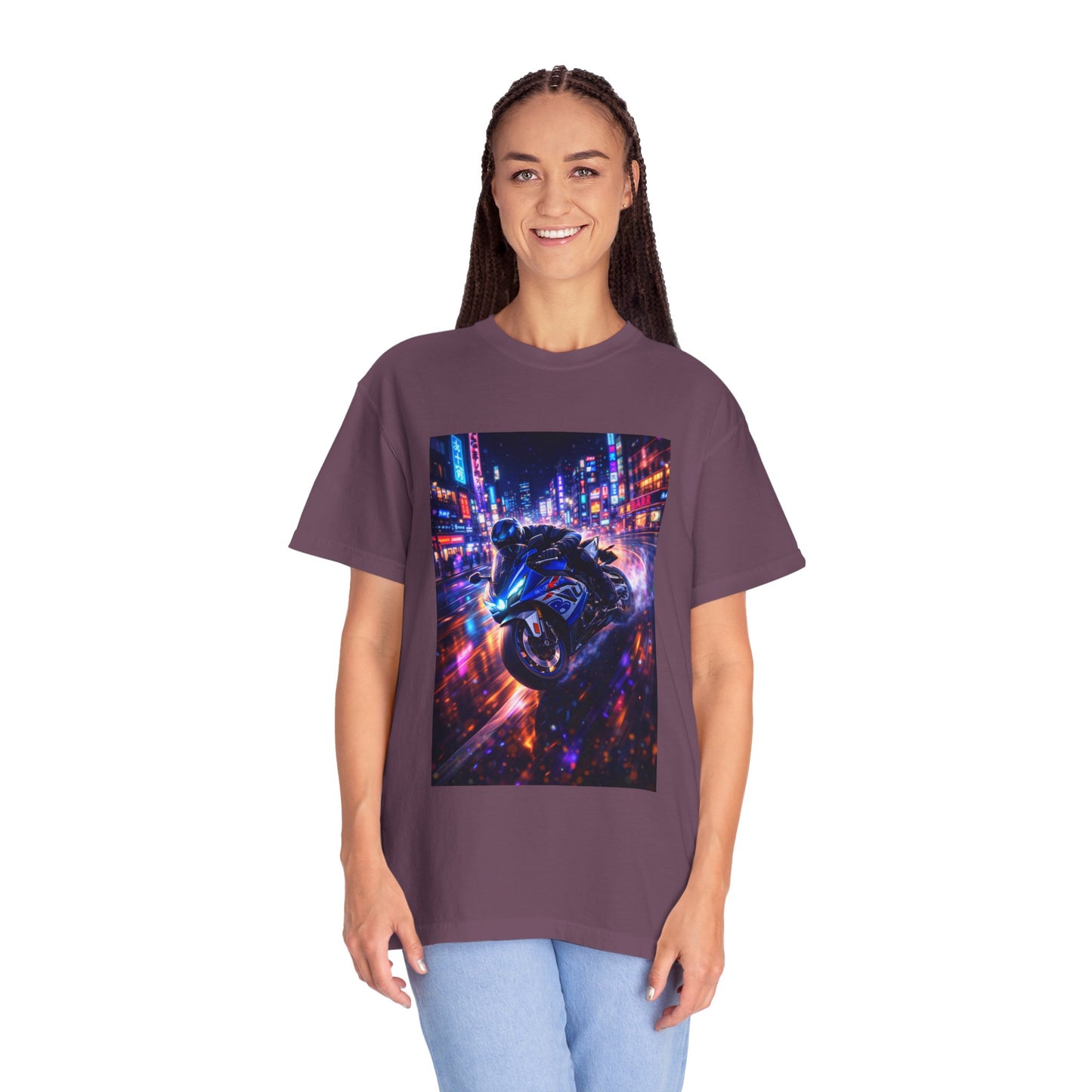 Suzuki GSX-R1000-NEON NIGHT RUN -  T-Shirt — Neon Night Rider Graphic Tee