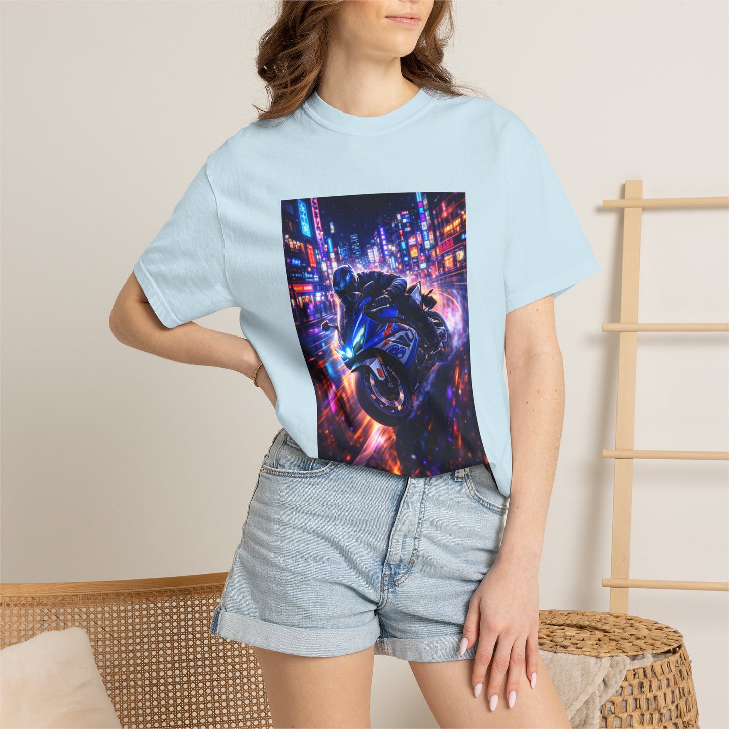 Suzuki GSX-R1000-NEON NIGHT RUN -  T-Shirt — Neon Night Rider Graphic Tee
