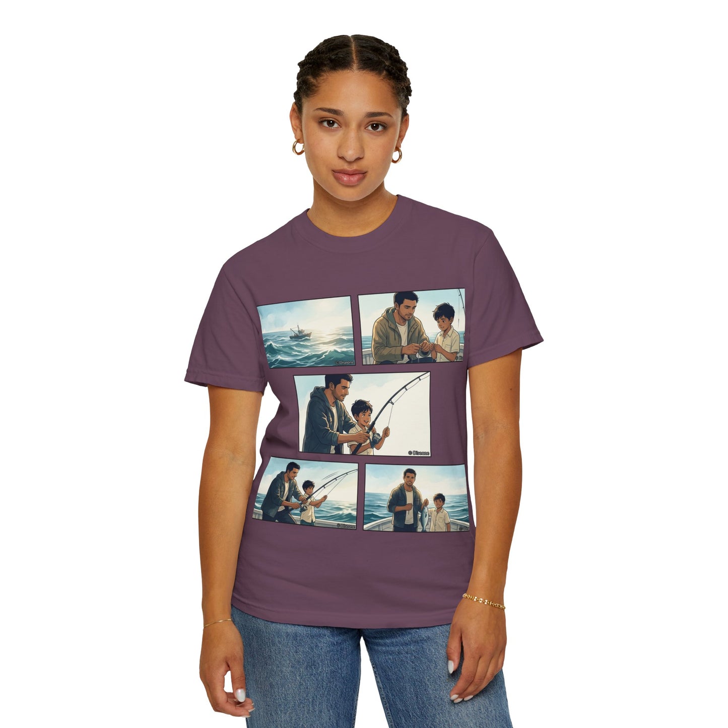 MORNING TIDES” (FATHER & SON EDITION) T-Shirt — Dad & Son Beach Fishing Graphic Tee
