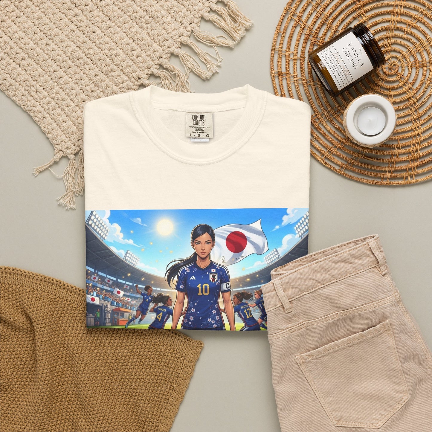 Soccer Player Japan T-Shirt — Japan Flag Soccer Fan Tee
