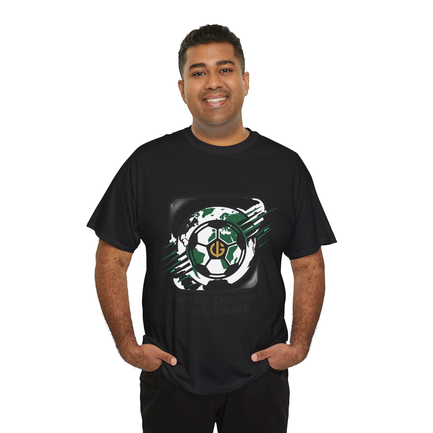 Soccer T-Shirt — "United Through the Game" Graphic Tee