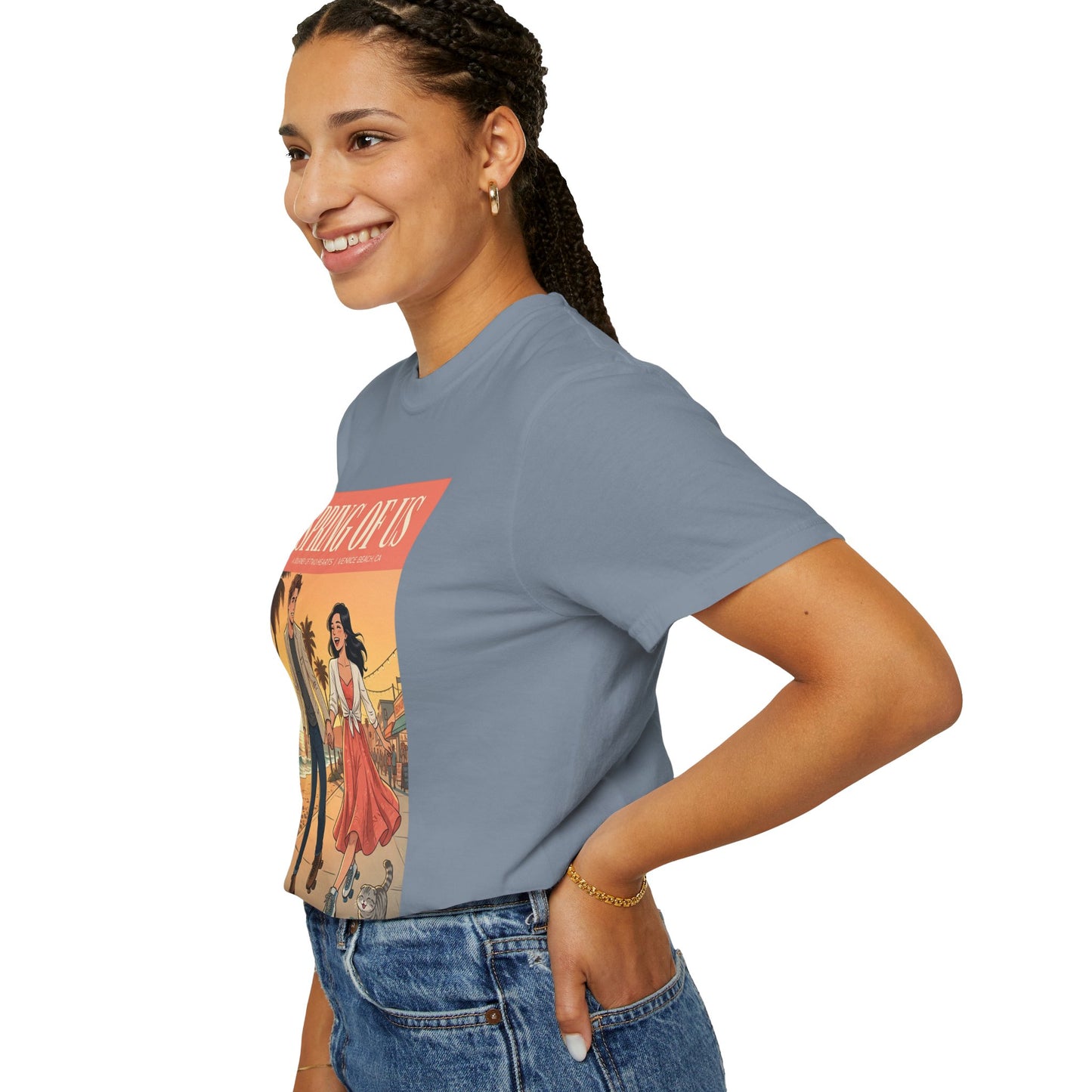 Spring of Us T-Shirt — Vintage Romantic Beach Couple Graphic Tee