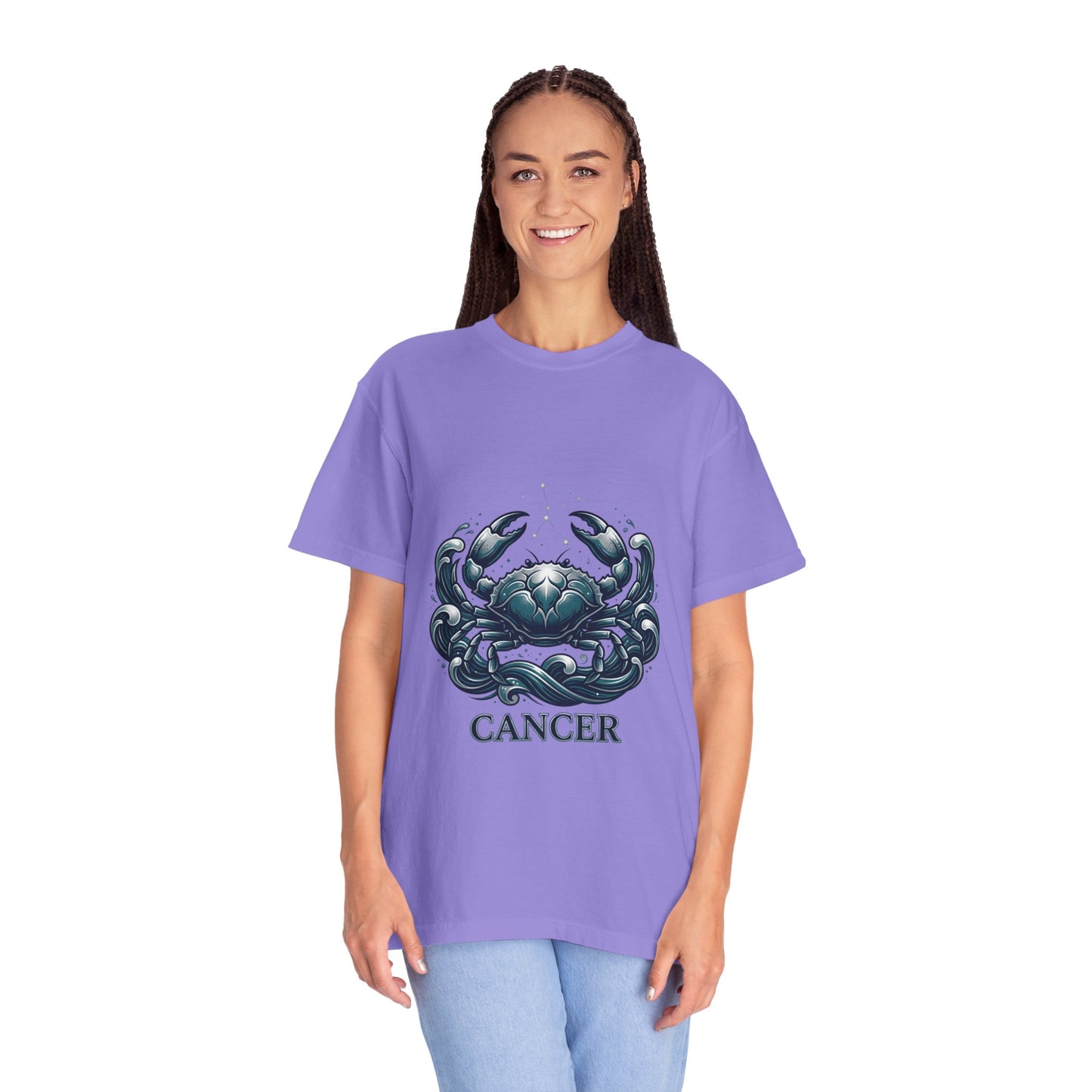 Cancer Zodiac T-Shirt — Stylized Crab Astrological Tee