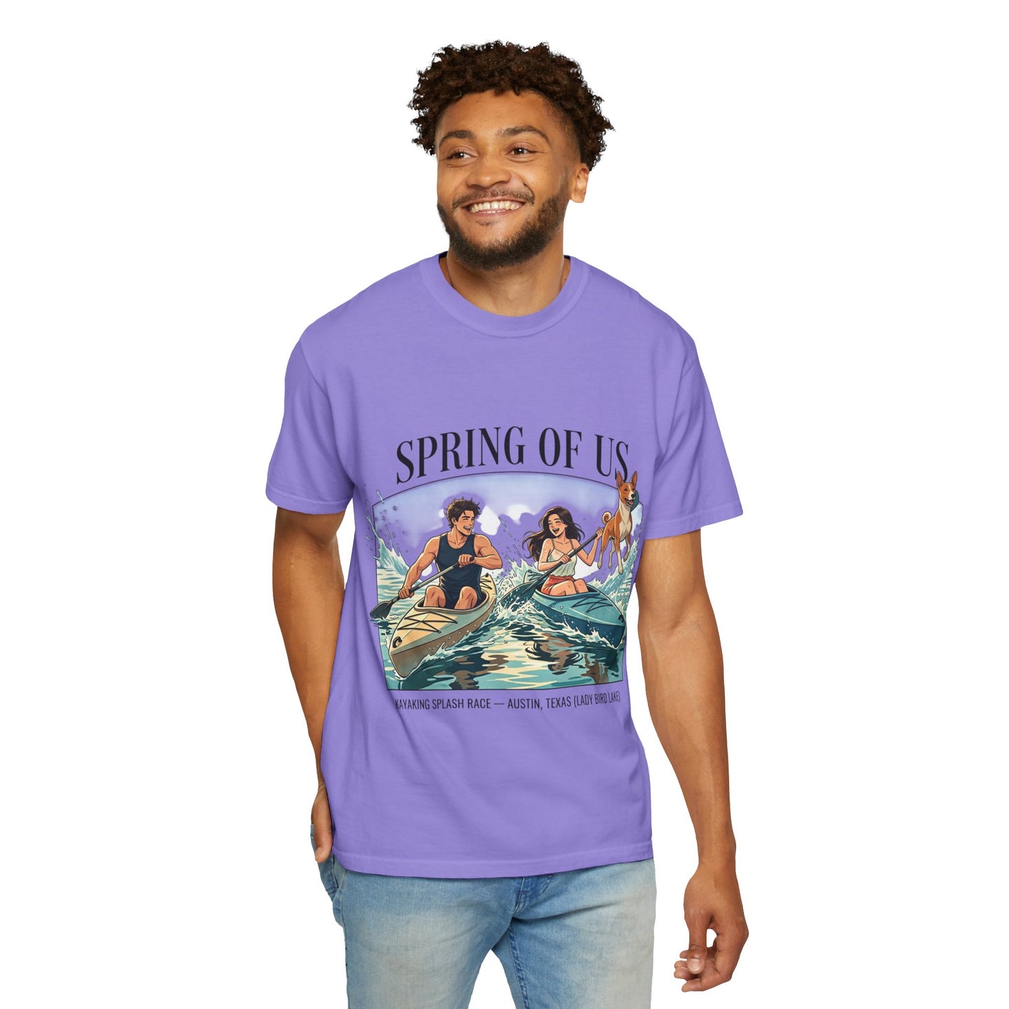 Spring of Us Kayaking T-Shirt — Retro Outdoor Adventure Tee