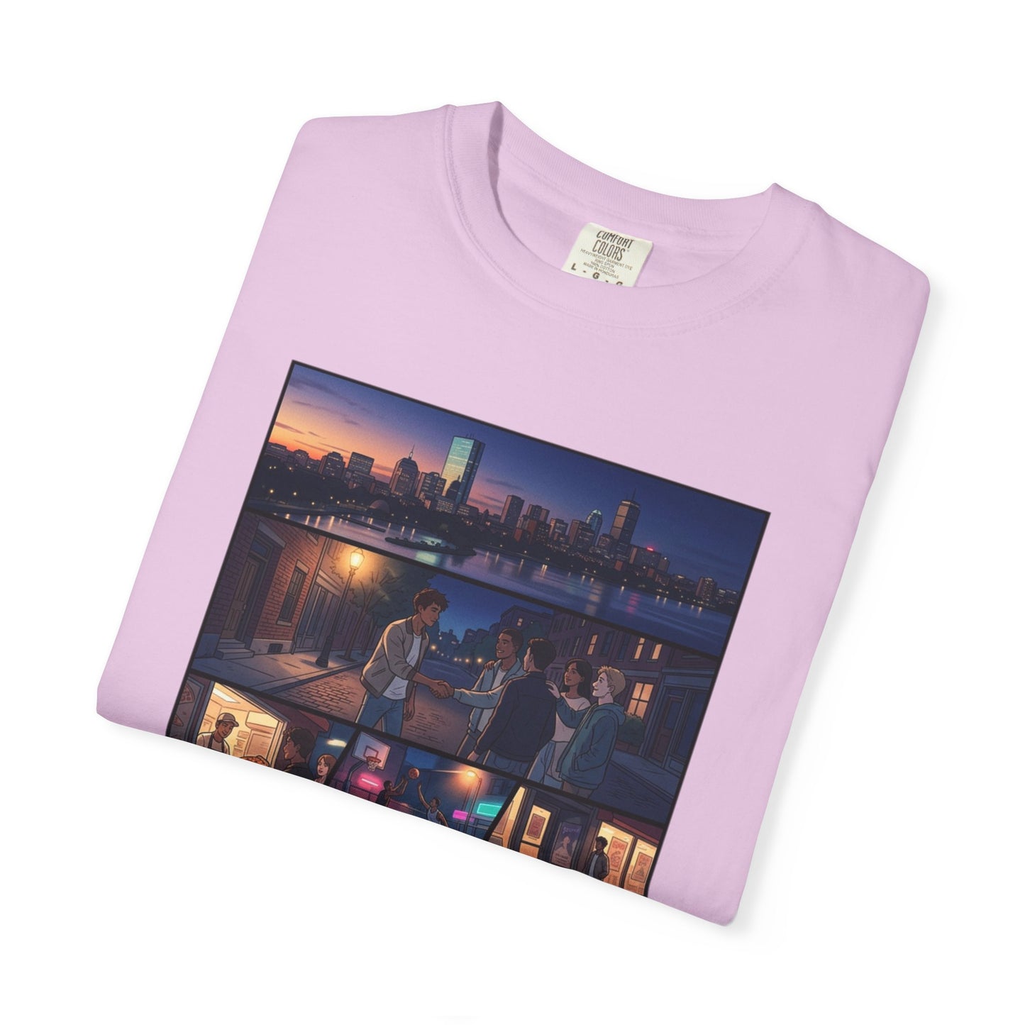 Boston: Built Different - City Nights Photo Collage T-Shirt