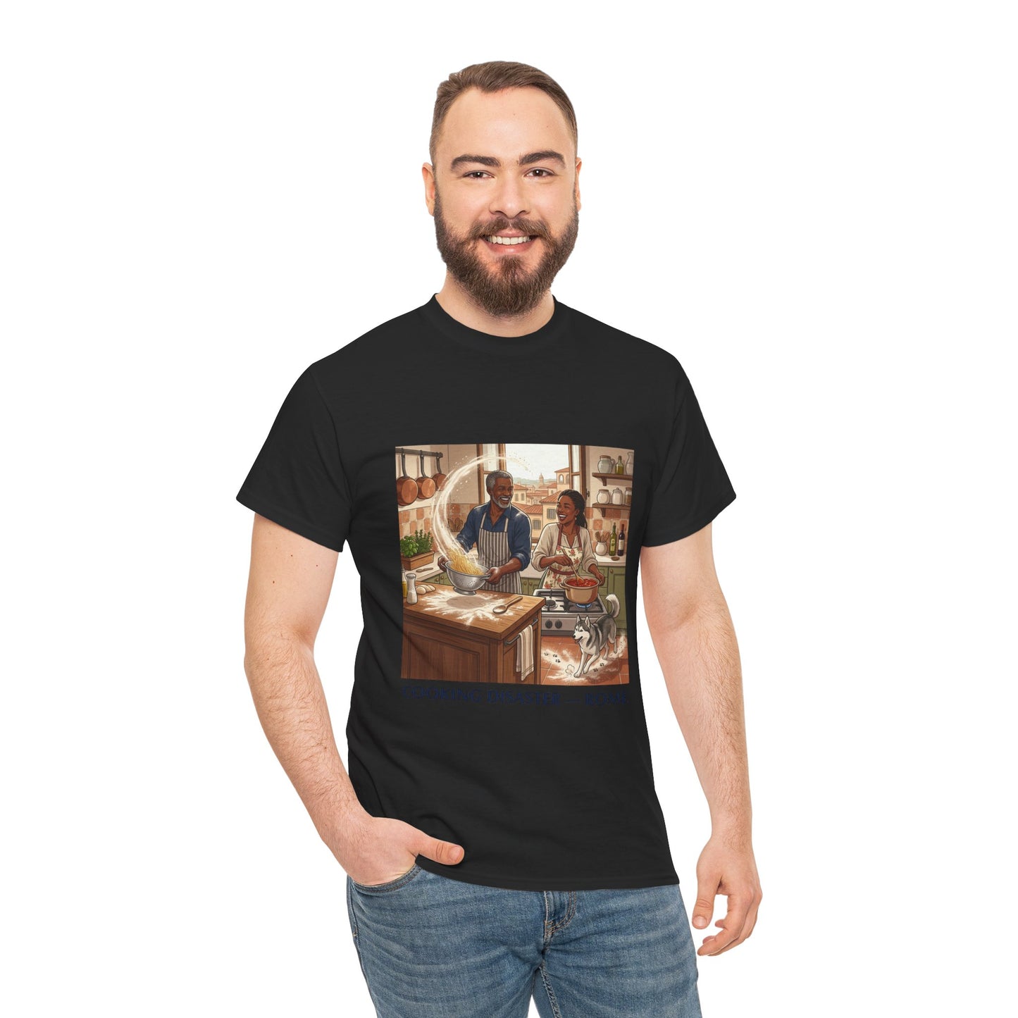 T-Shirt — 'Cooking Disaster — Rome' Illustrated Cooking Tee