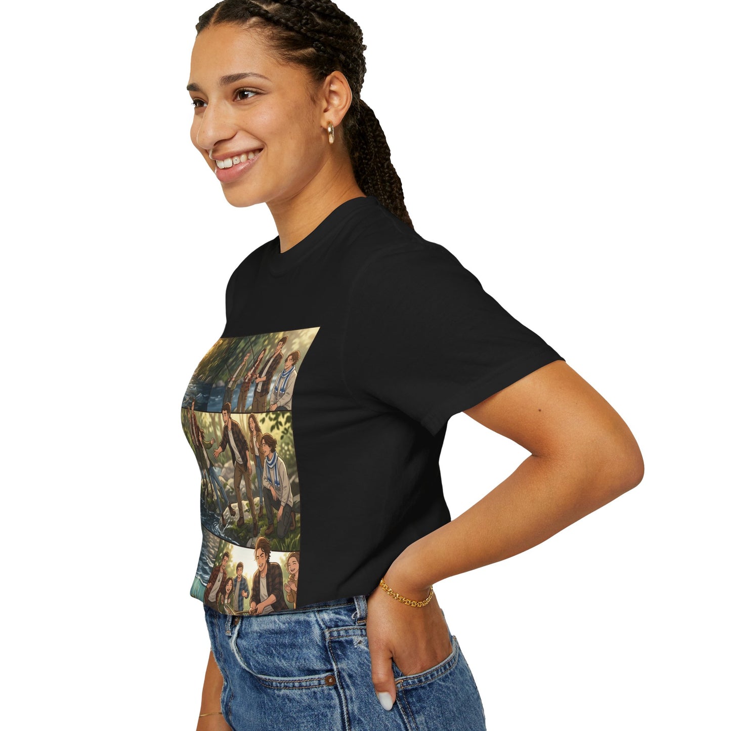Band Photo Collage T-Shirt – Retro River Scene Crew Tee