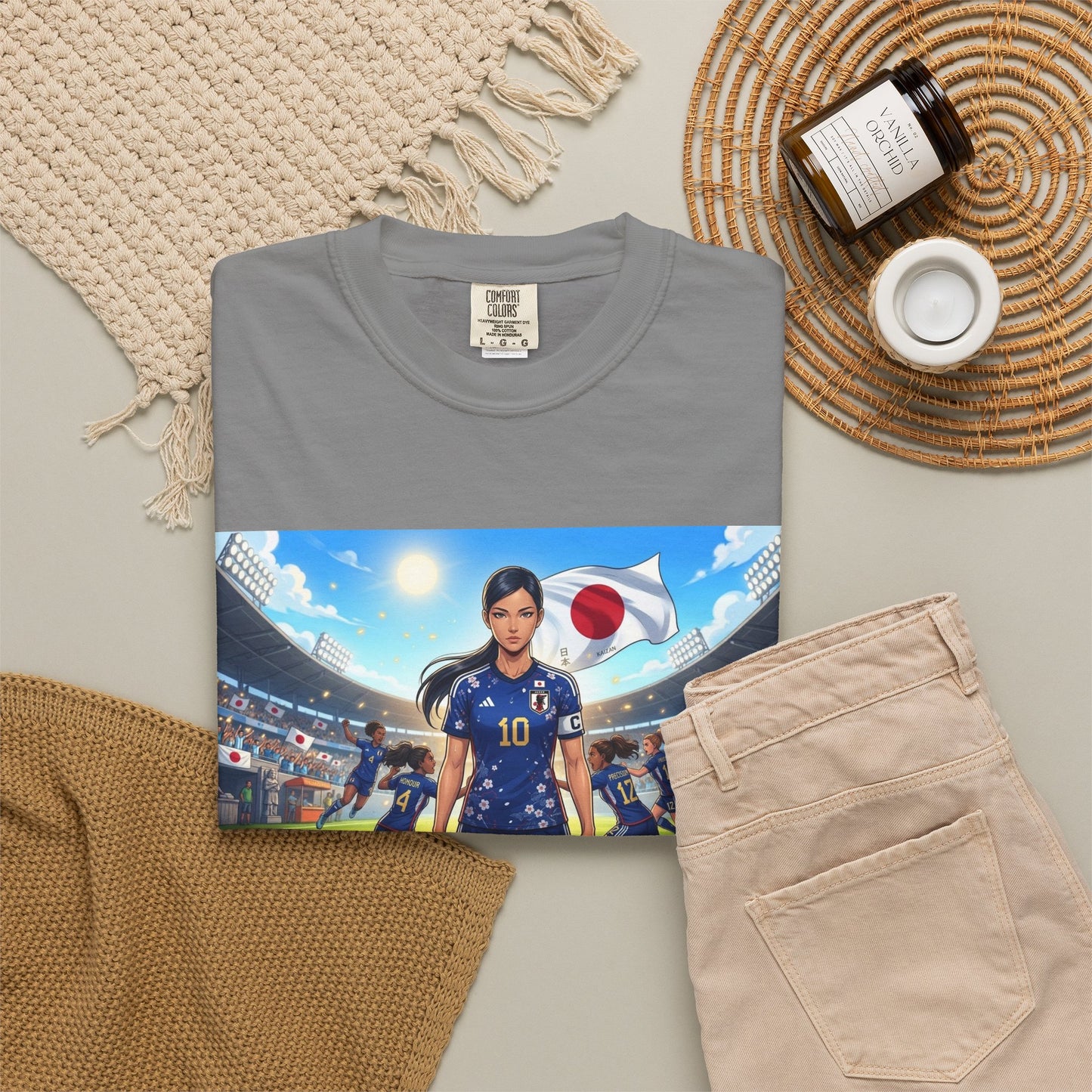 Soccer Player Japan T-Shirt — Japan Flag Soccer Fan Tee
