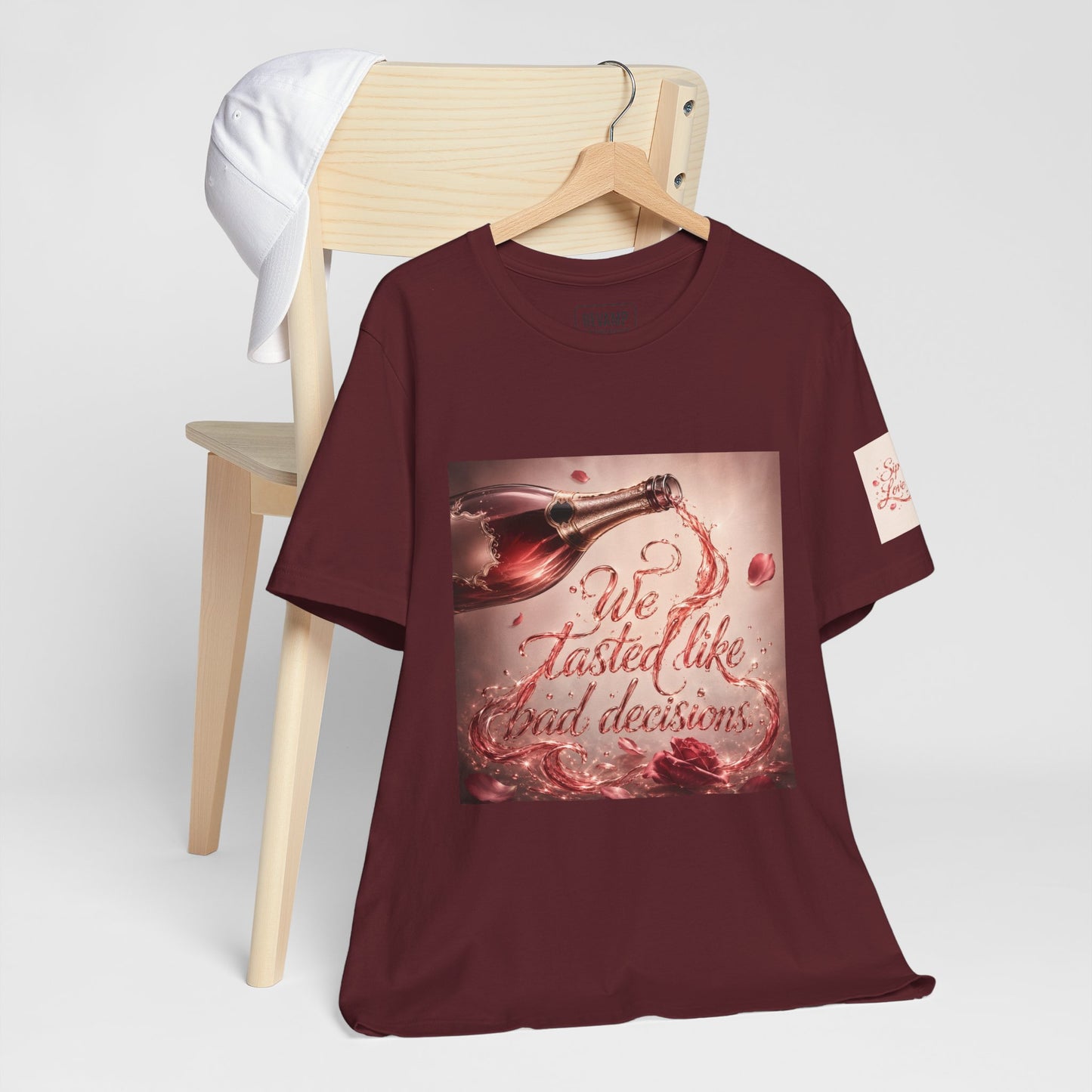 We Tasted Like Bad Decisions T shirt - Pink Champagne Pleasure Graphic Tee