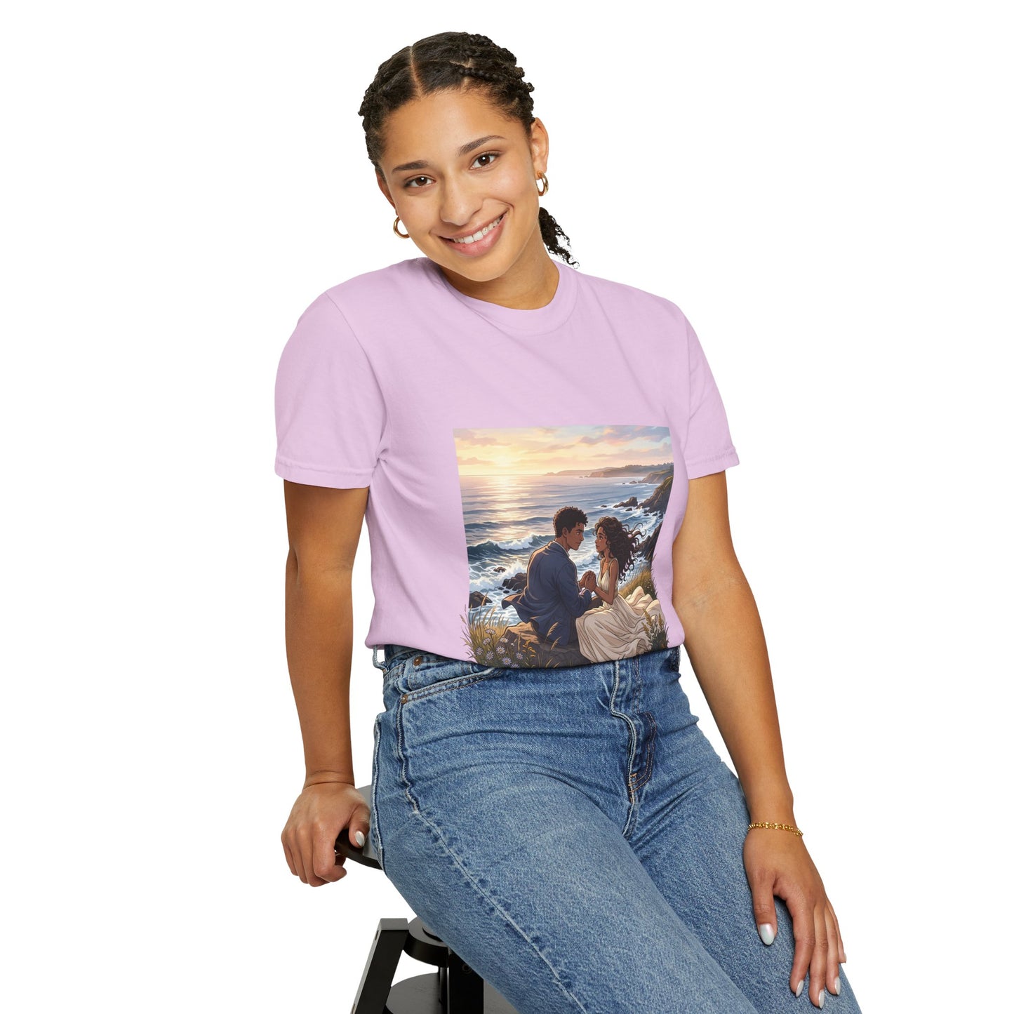 Romantic Sunset Beach Couple T-Shirt