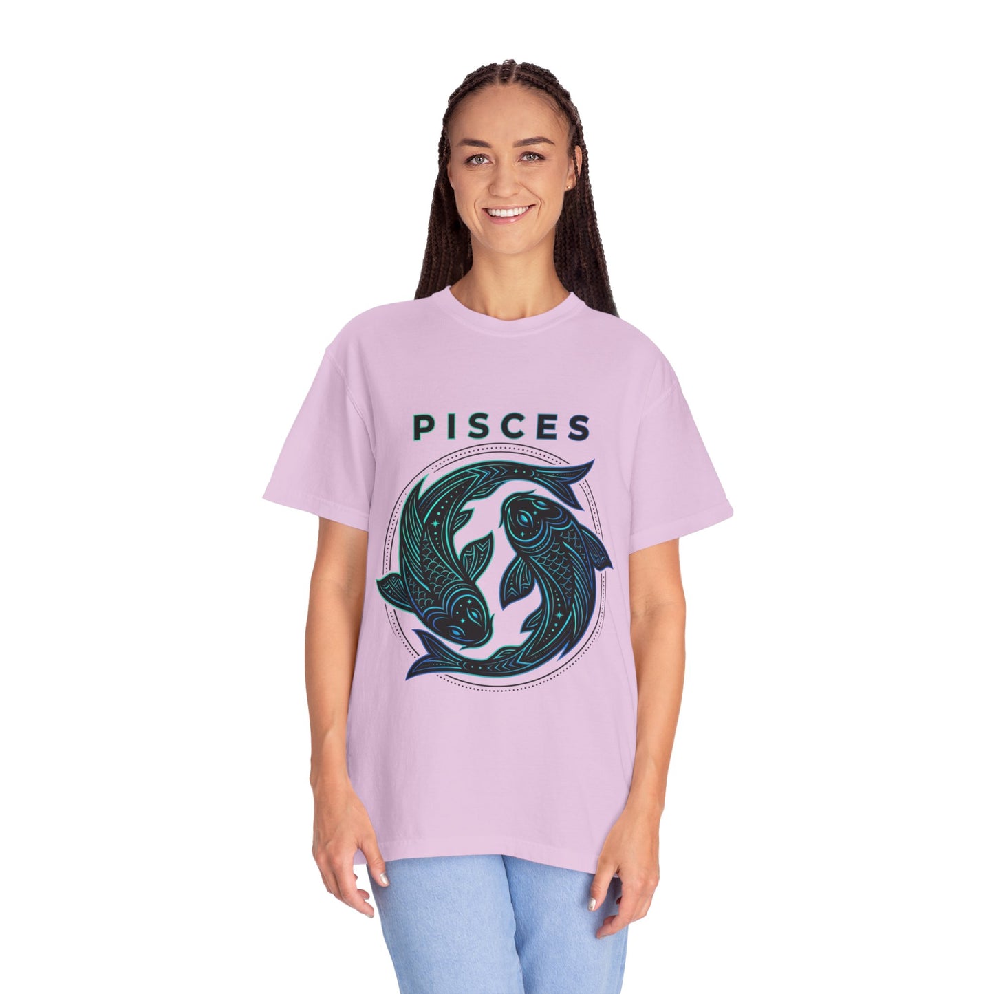 Pisces Zodiac T-Shirt — Artistic Twin Fish Astrology Tee