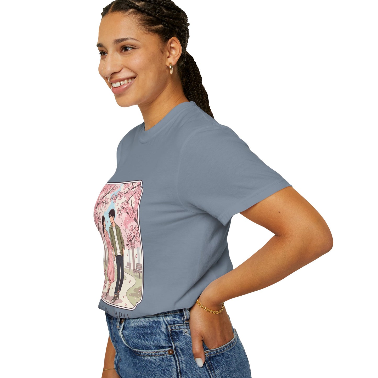 Spring in Japan T-Shirt — Cherry Blossom Couple Graphic Tee