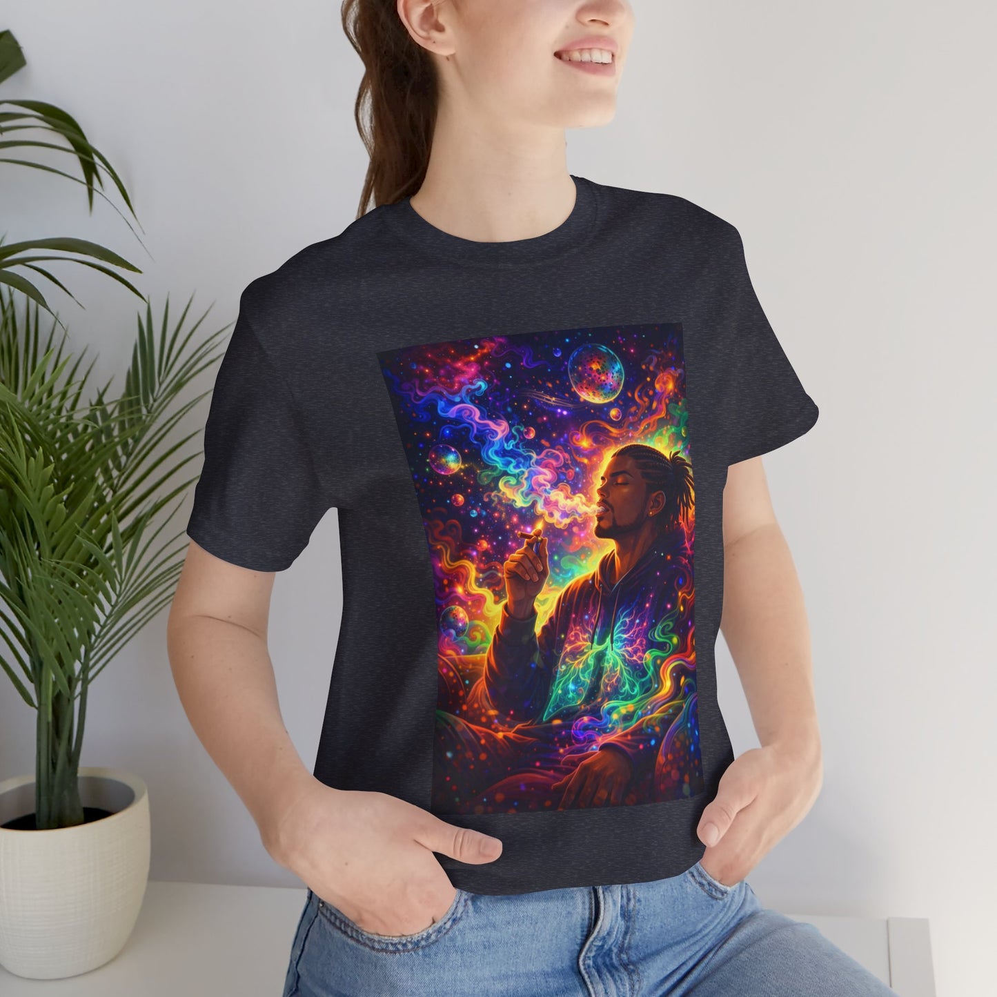 Psychedelic Session T-Shirt — Cosmic Portrait Graphic Tee