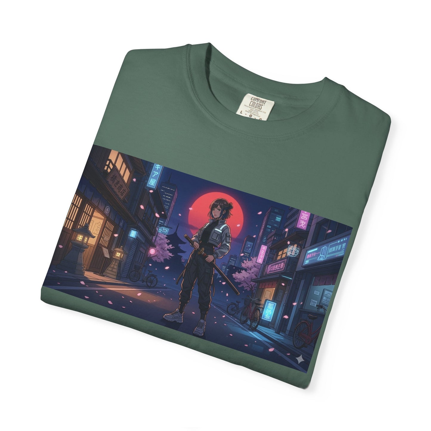 Japan — Samurai City Tradition + Nightscape T-Shirt —  Graphic Tee