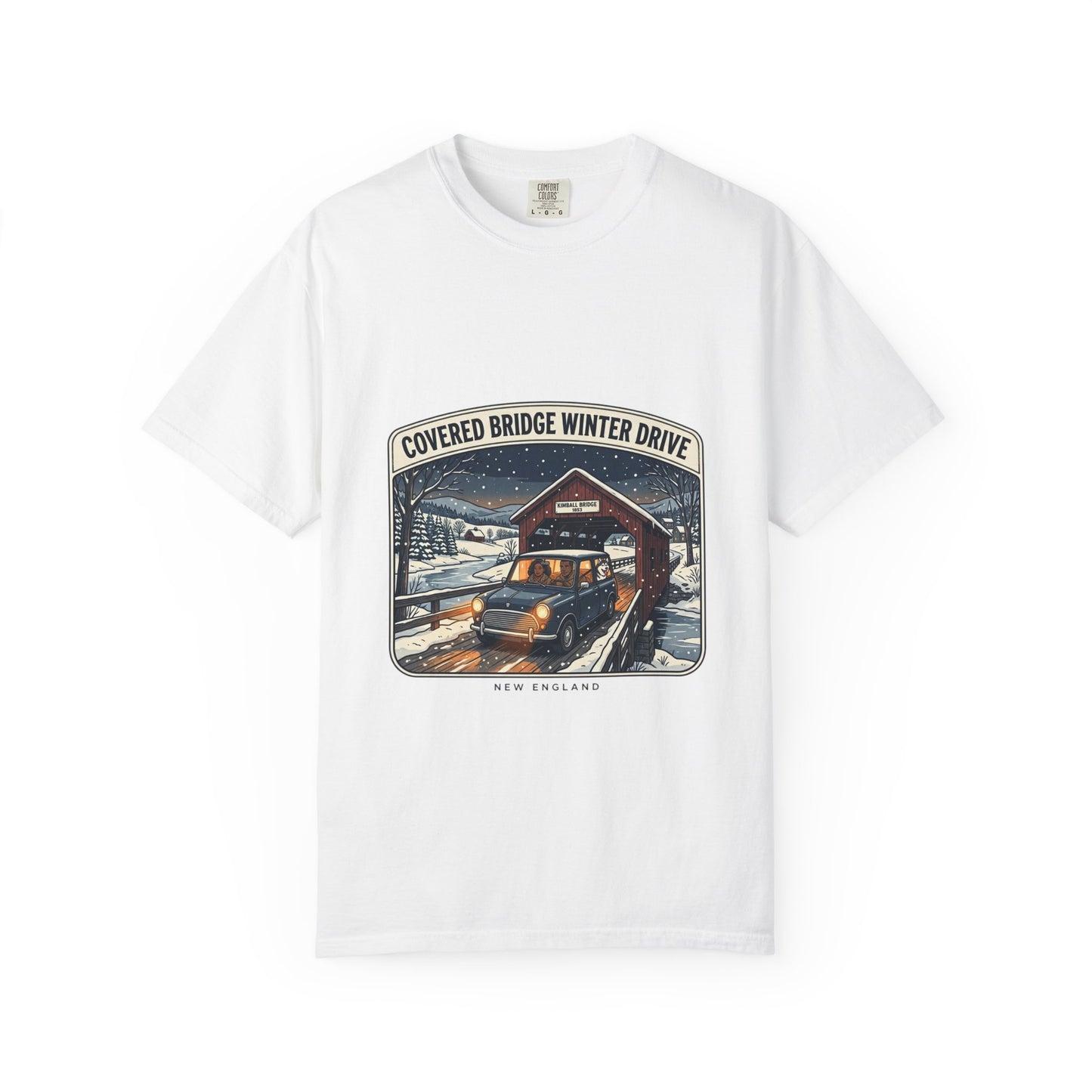 Covered Bridge Winter Drive T-Shirt