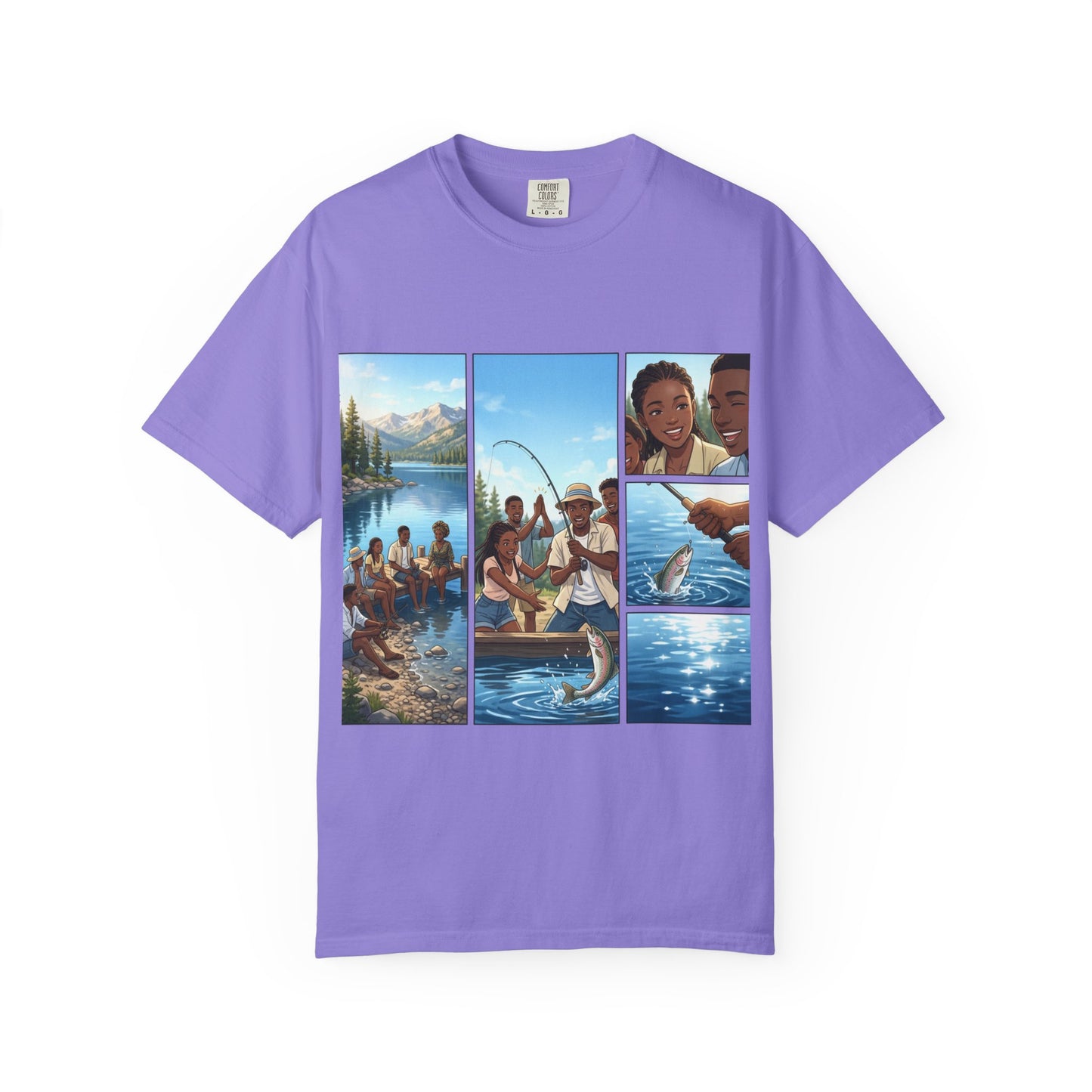 ake Tahoe Fishing Moments T-Shirt — Retro Outdoors Fishing Graphic Tee