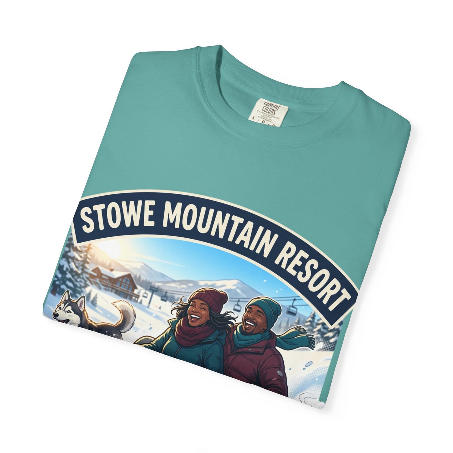 Stowe Mountain Resort Snow Tubing T-Shirt — "Vermont Joy" Winter Apparel