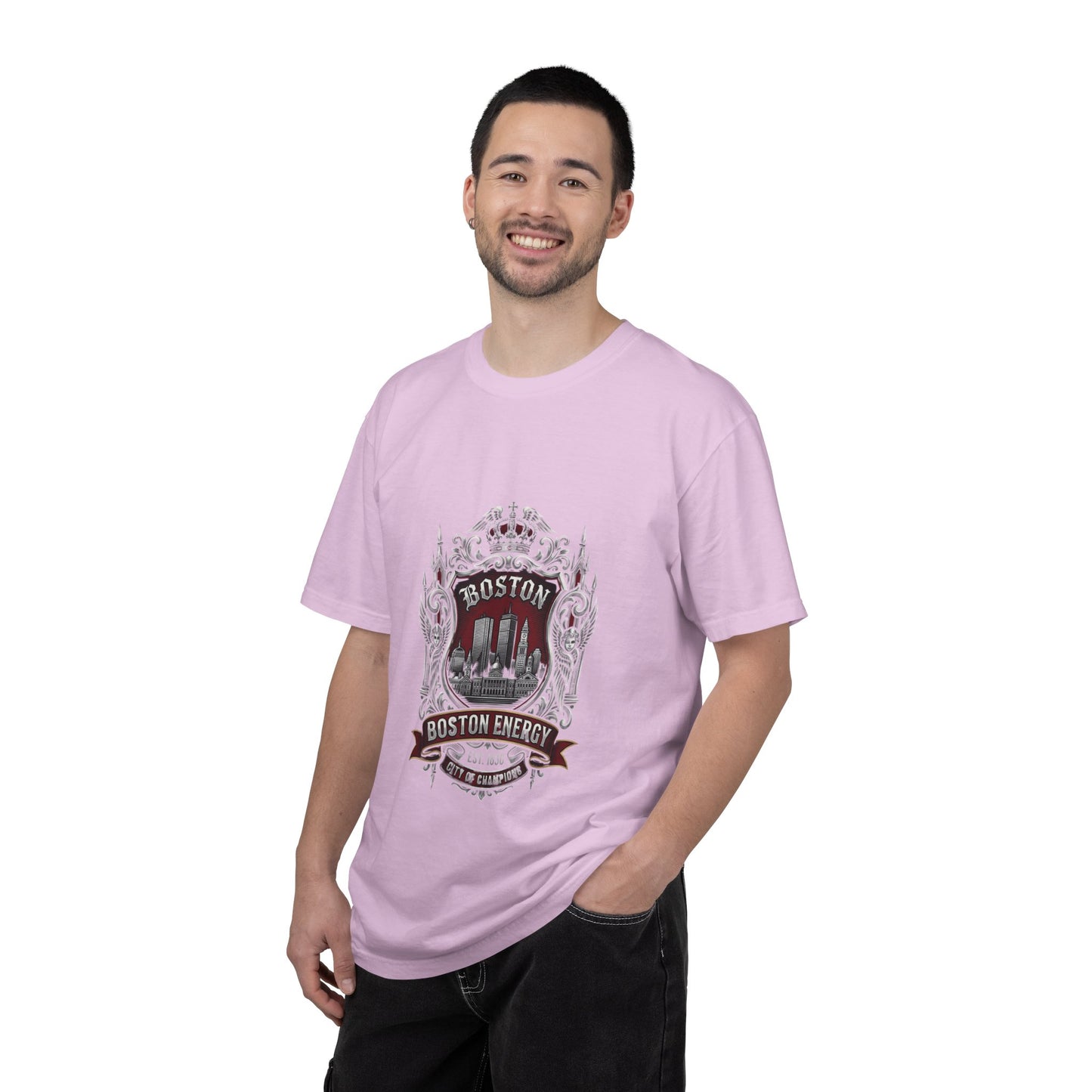 Boston Energy Vintage Crest T-Shirt — Retro City Skyline Tee