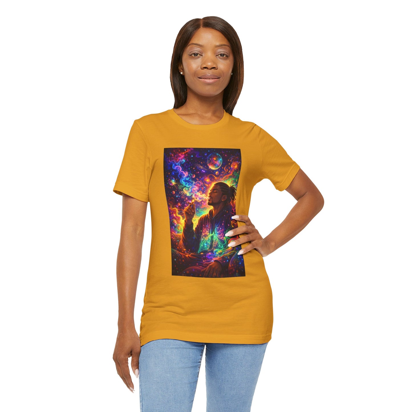 Psychedelic Session T-Shirt — Cosmic Portrait Graphic Tee