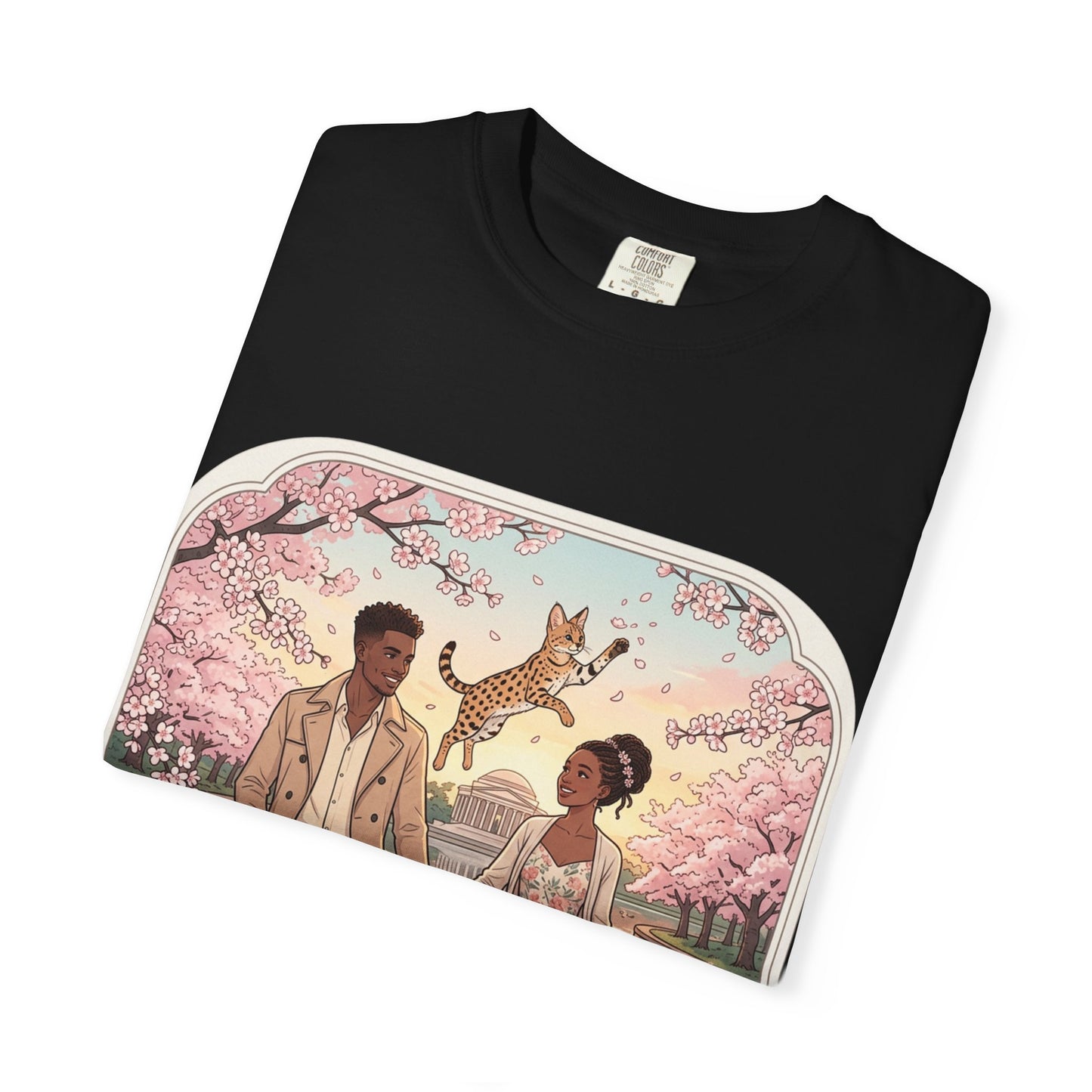 Spring of Us T-Shirt — Romantic Cherry Blossom Couple Graphic Tee