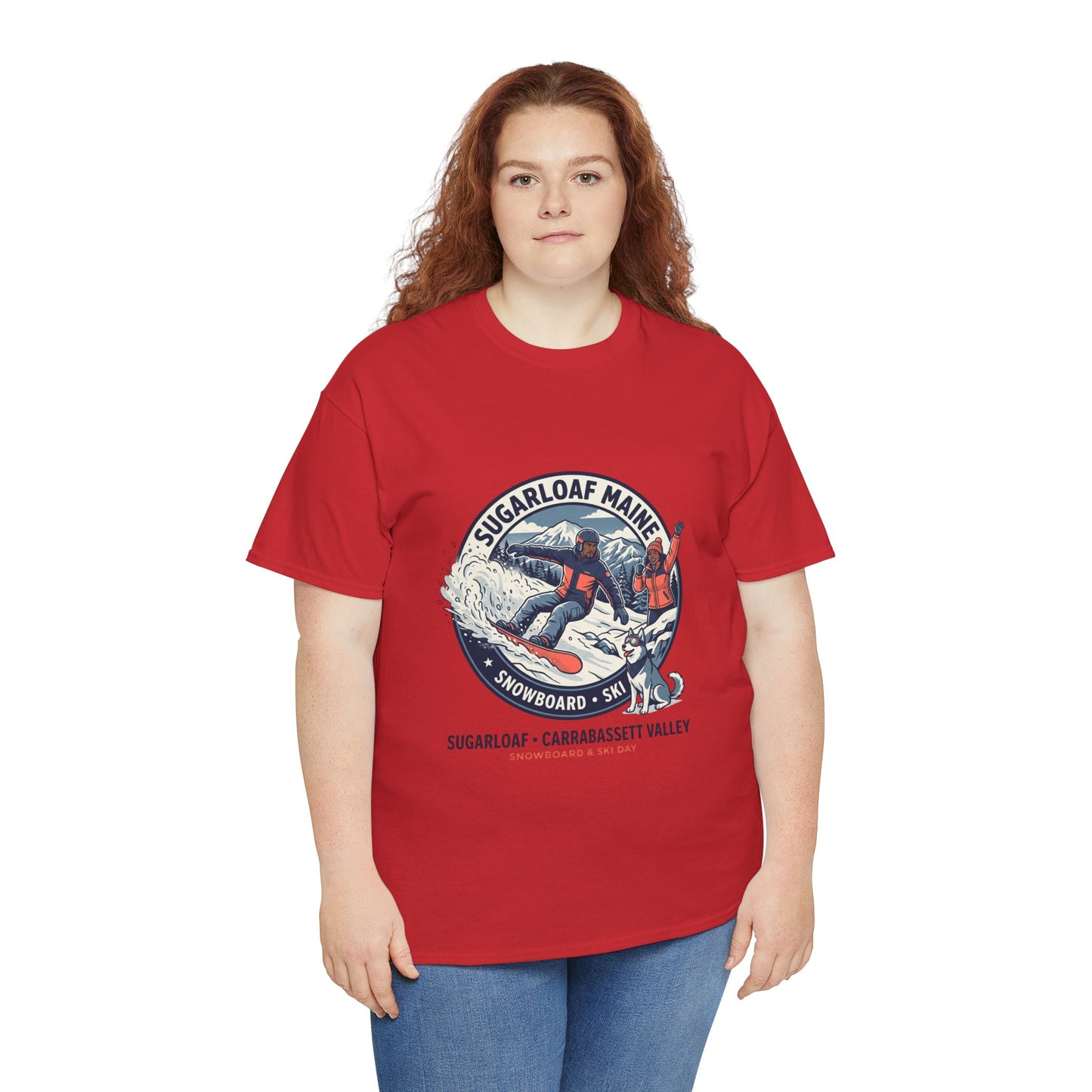 Sugarloaf Maine Snowboard & Ski T‑Shirt — Sugarloaf‑Carrabassett Valley Retro Graphic Tee