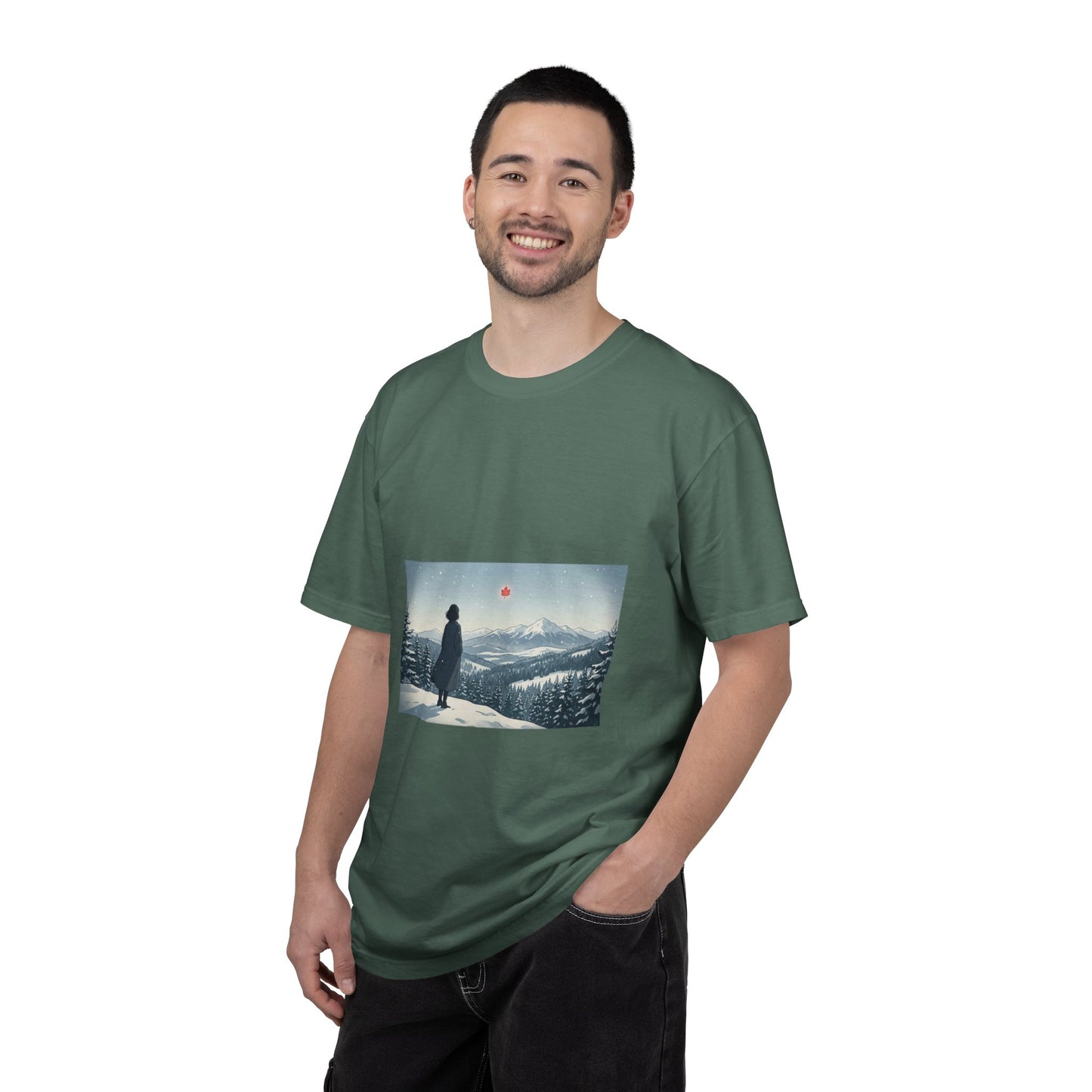T-Shirt — Wanderer in Snowy Mountains Graphic Tee