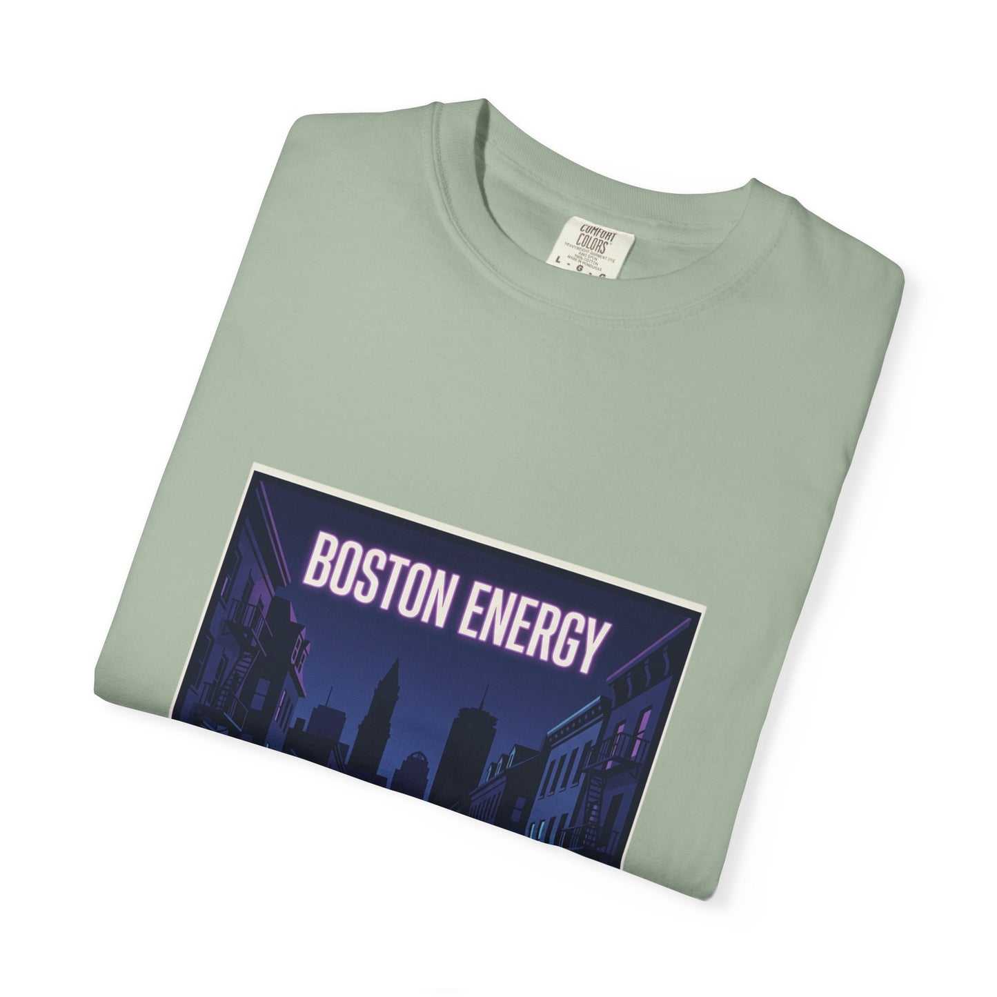 Boston Energy T-Shirt — Neon Cityscape Graphic Tee
