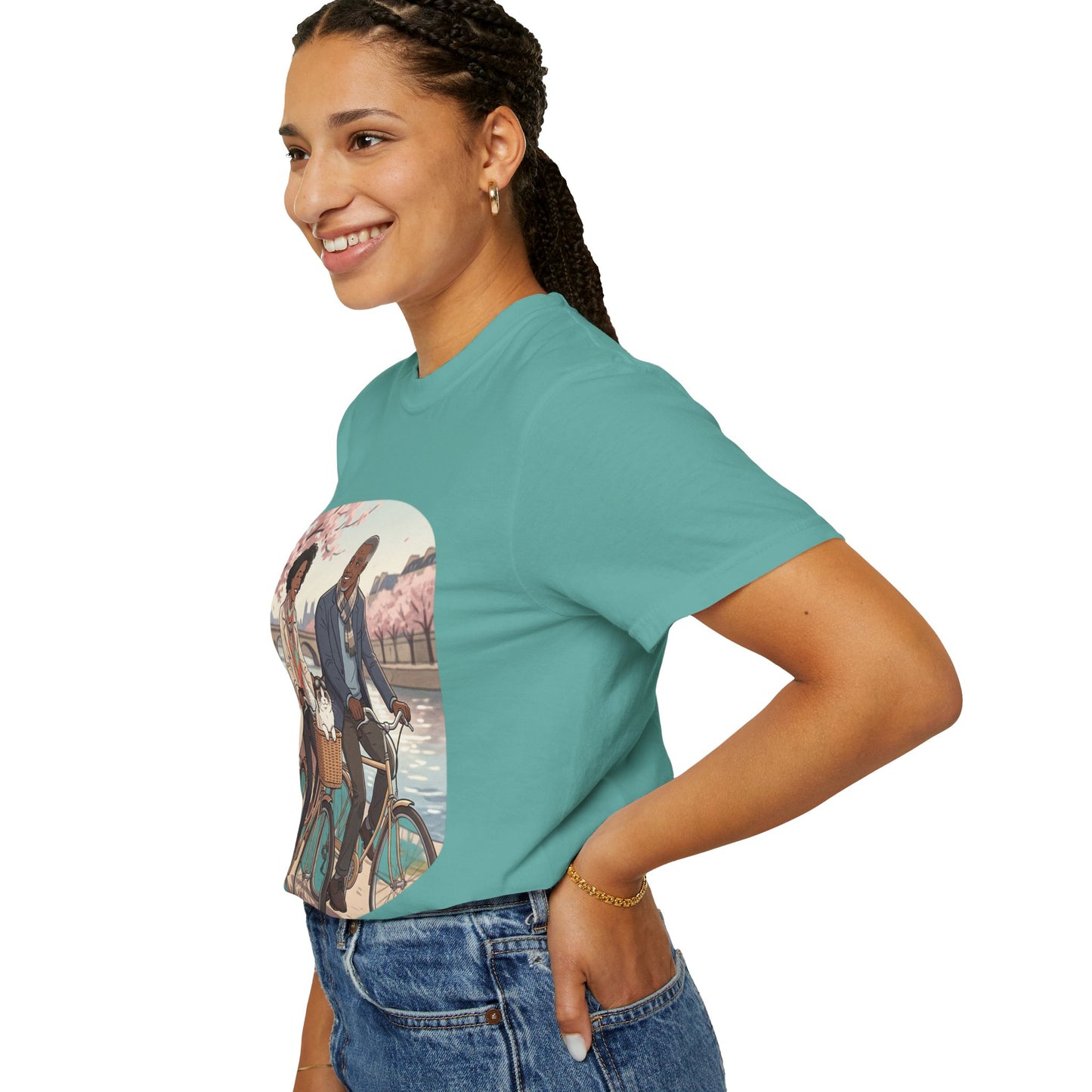 Couples Cherry Blossom Bike Ride T-Shirt
