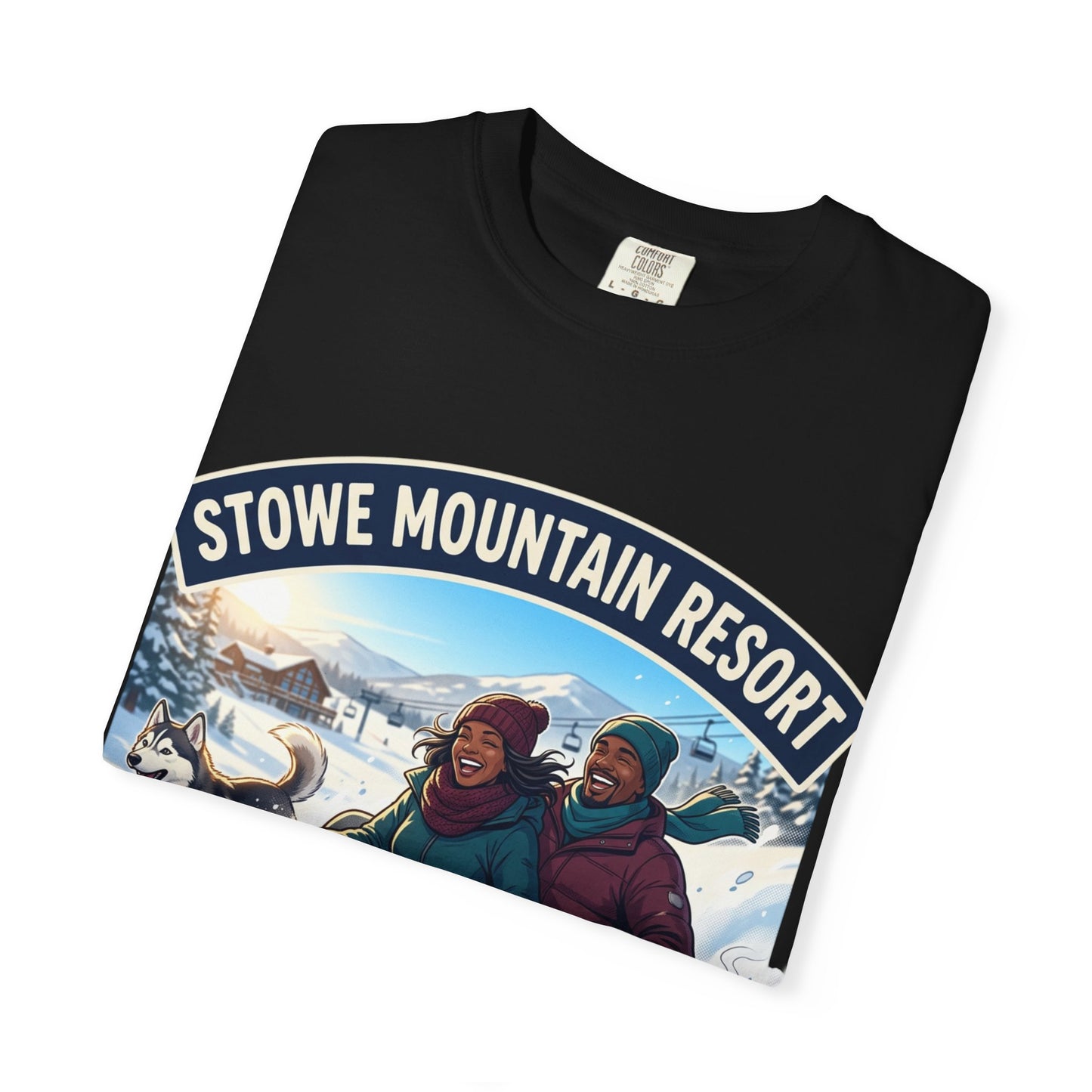 Stowe Mountain Resort Snow Tubing T-Shirt — "Vermont Joy" Winter Apparel