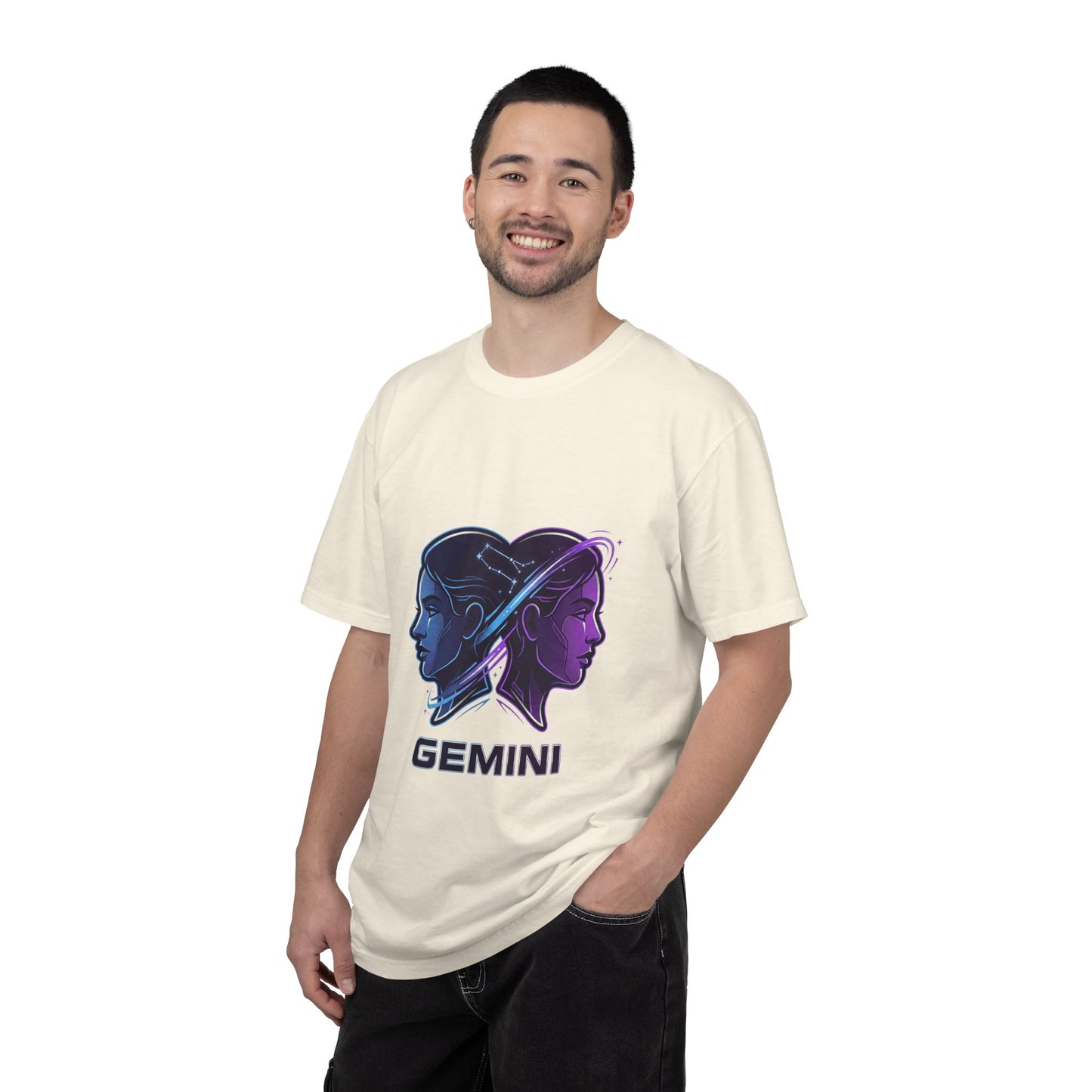 Gemini Zodiac T‑Shirt — Dual Faces Astrology Tee