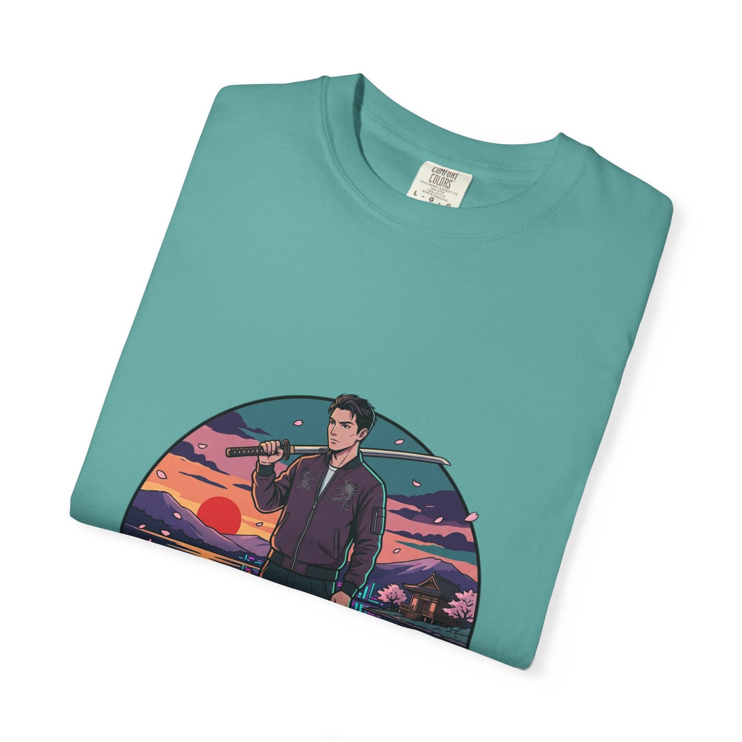 Vintage Night Harbor T-Shirt — Retro Sunset Fisherman Graphic Tee
