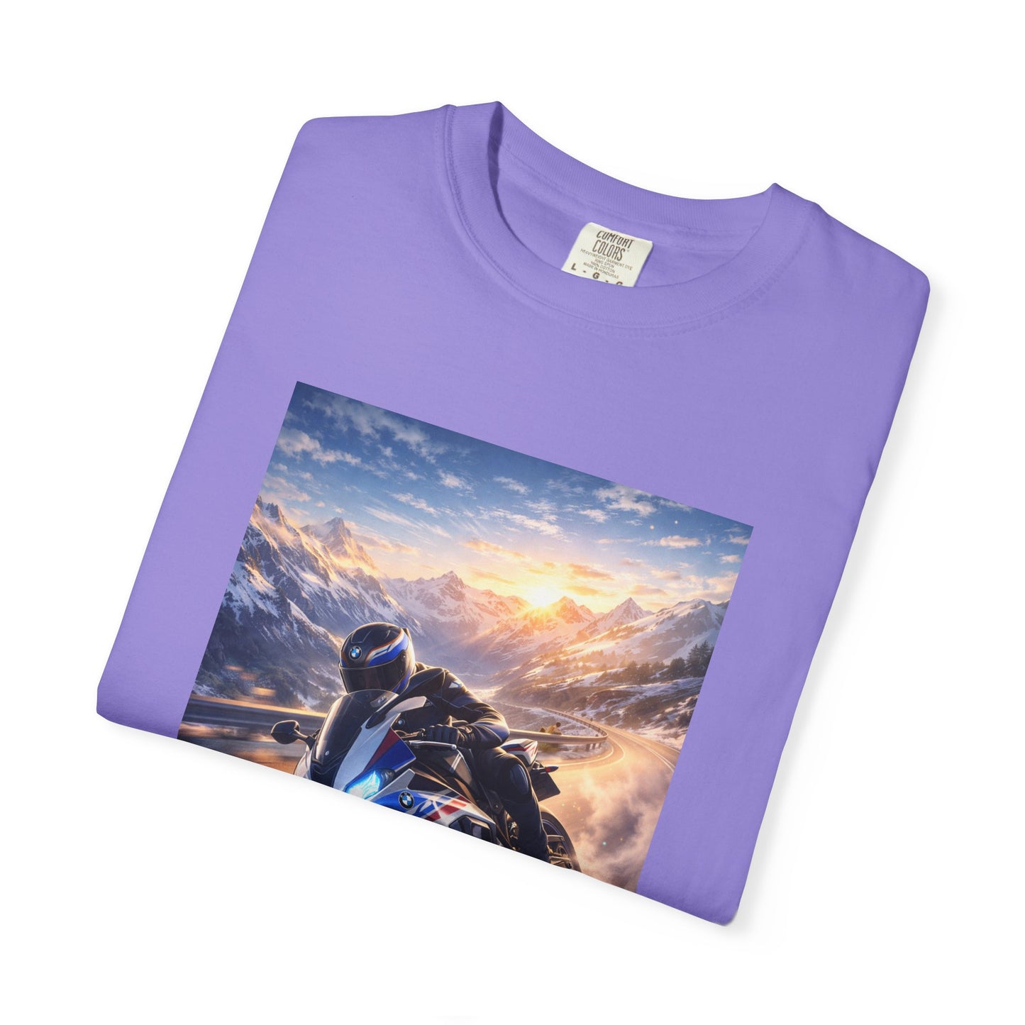 BMW S1000RR ALPINE GHOST RIDE - T‑Shirt — Sportbike Skyline Graphic Tee