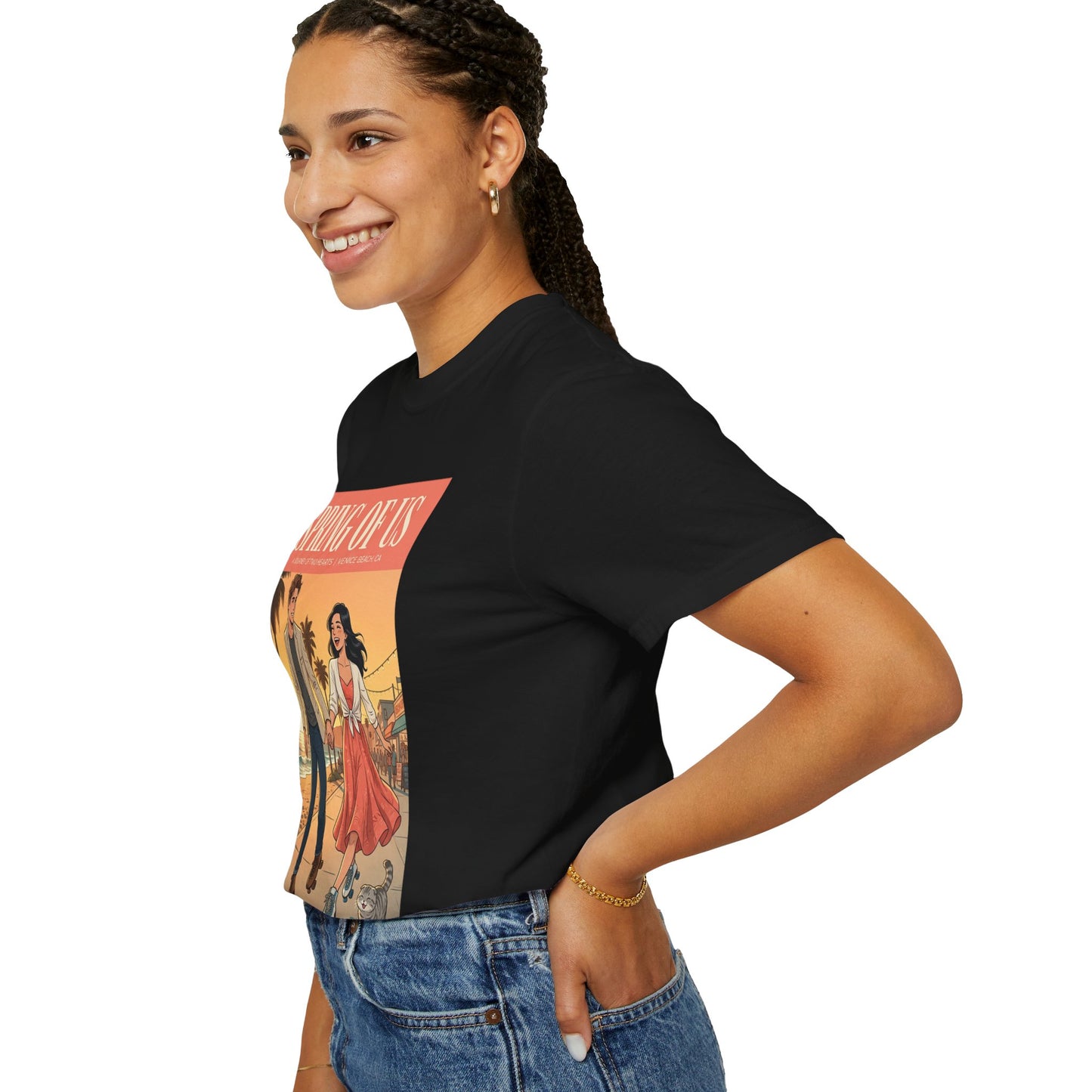Spring of Us T-Shirt — Vintage Romantic Beach Couple Graphic Tee