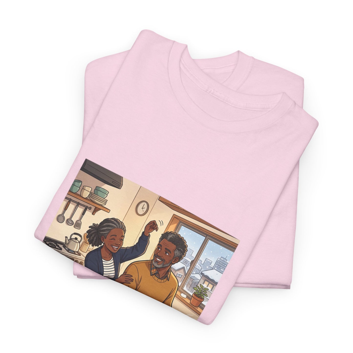Dishwashing Dance Tee — Couple Kitchen Graphic T-Shirt