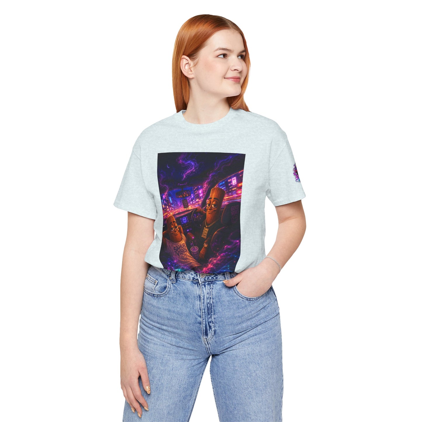 Tung Tung Tung Sahur Who Ride Like Us T-Shirt — Night Cruise Vaporwave Graphic Tee