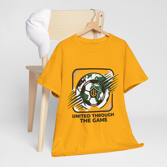 Soccer T-Shirt — "United Through the Game" Graphic Tee