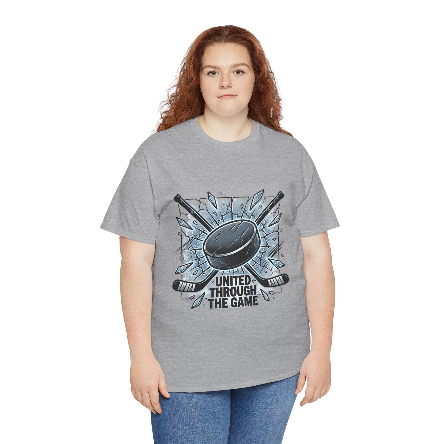 Hockey T-Shirt — "United Through the Game" Graphic Tee