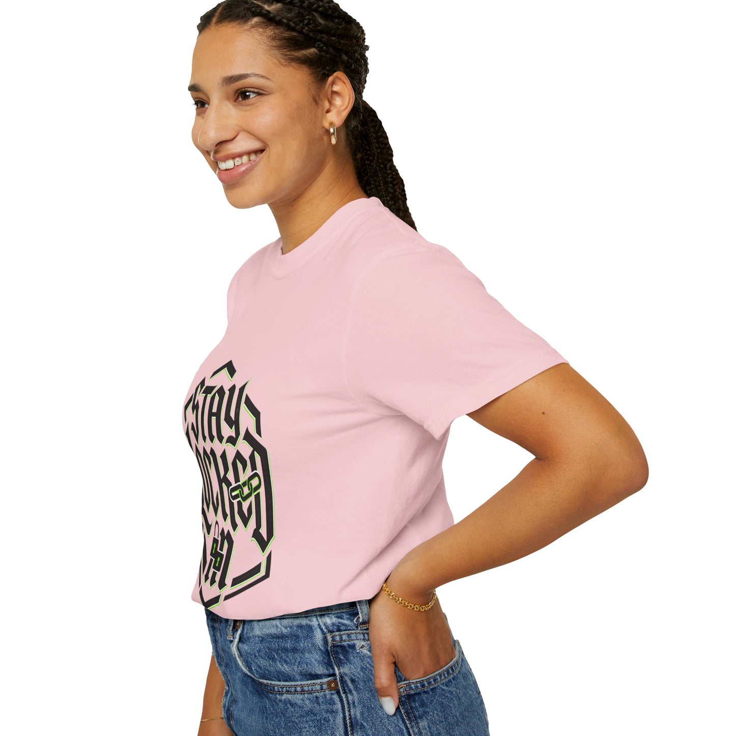 Stay Locked T-Shirt — Hexagonal Streetwear Graphic Tee