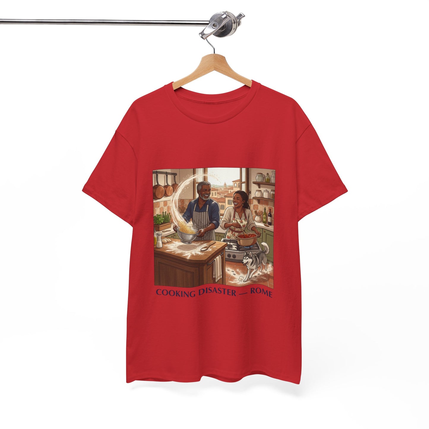 T-Shirt — 'Cooking Disaster — Rome' Illustrated Cooking Tee