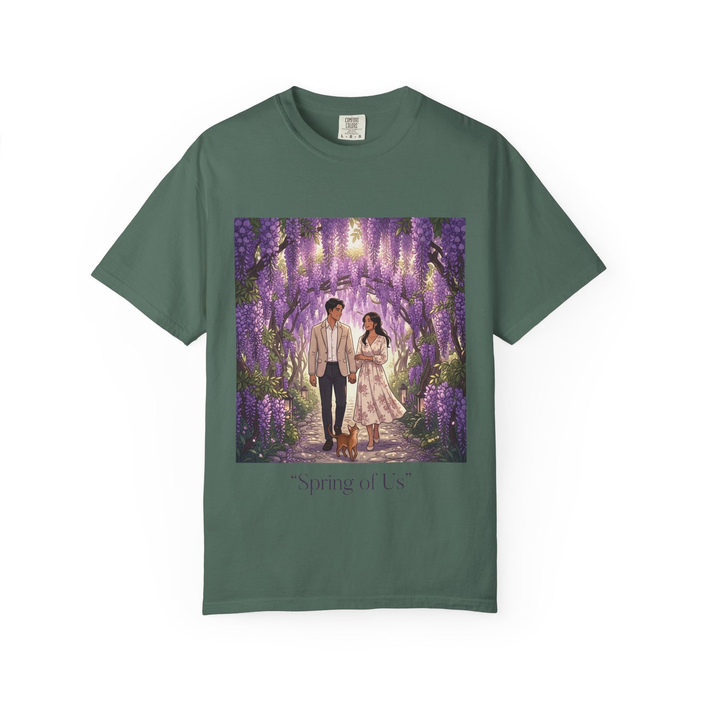 Spring of Us T-Shirt — Romantic Wisteria Couple Graphic Tee
